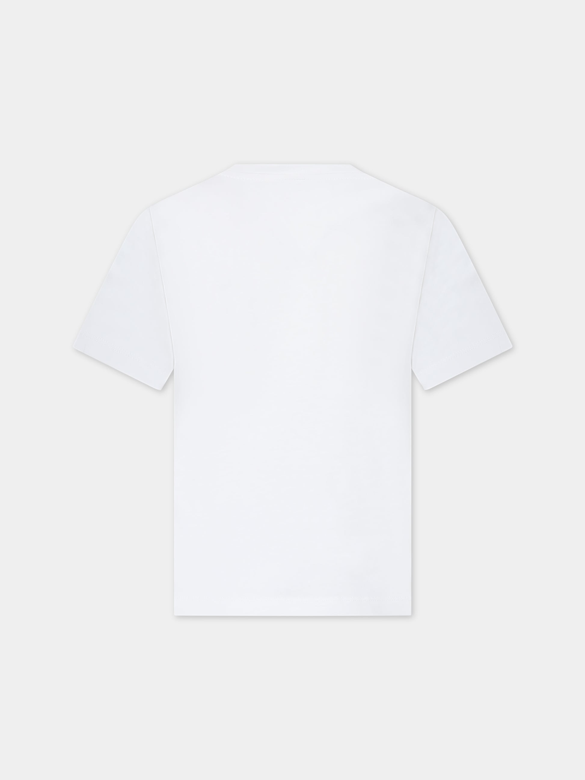 T-shirt bianca per bambino con stampa frutta,Stella Mccartney Kids,TU8R71 Z0434 101