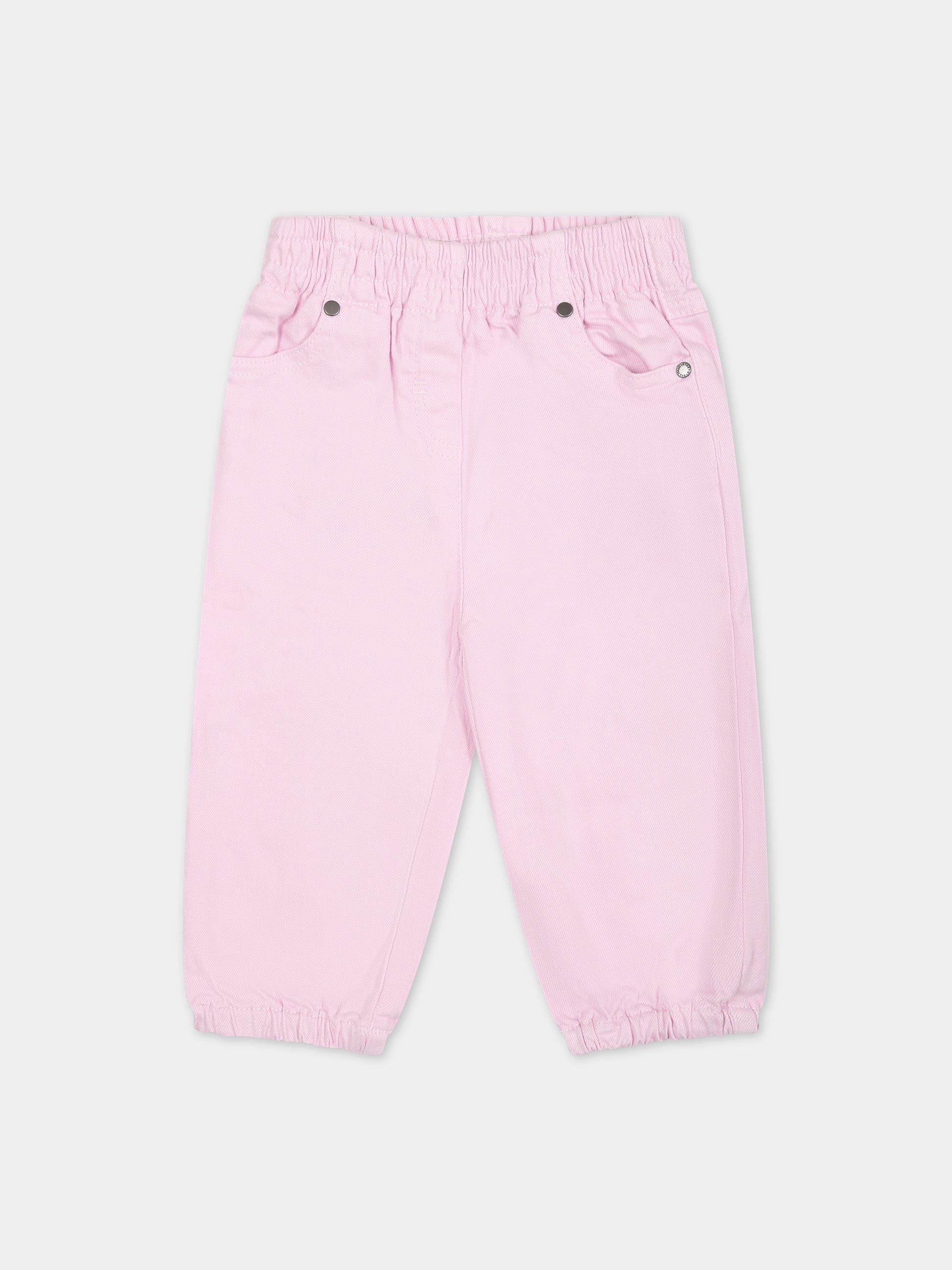 Jeans rosa per neonata con conchiglie,Stella Mccartney Kids,TU6170 Z0156 50G