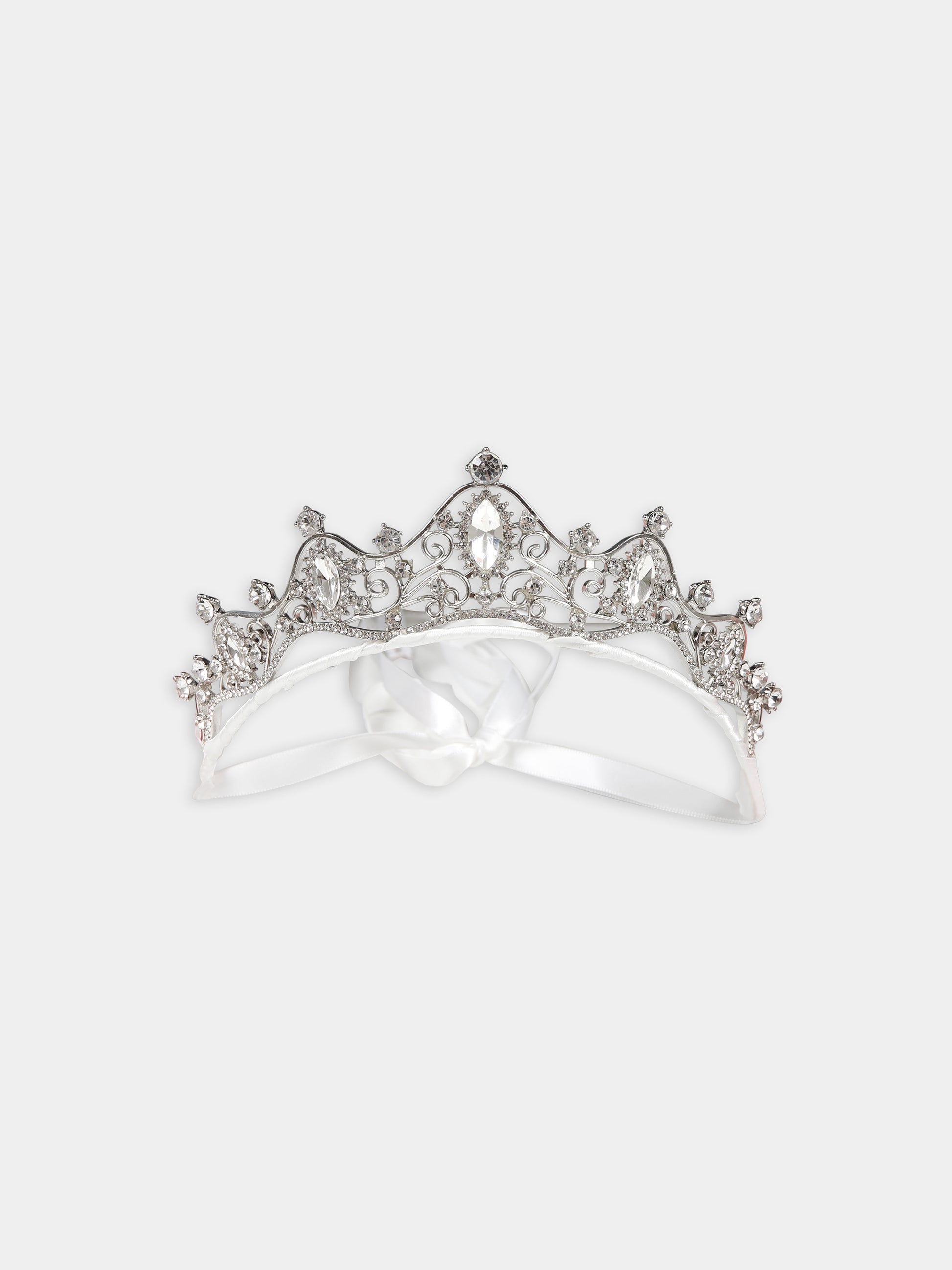 Cerchietto bianco a diadema per bambina,Monnalisa,77C001 3077 0001
