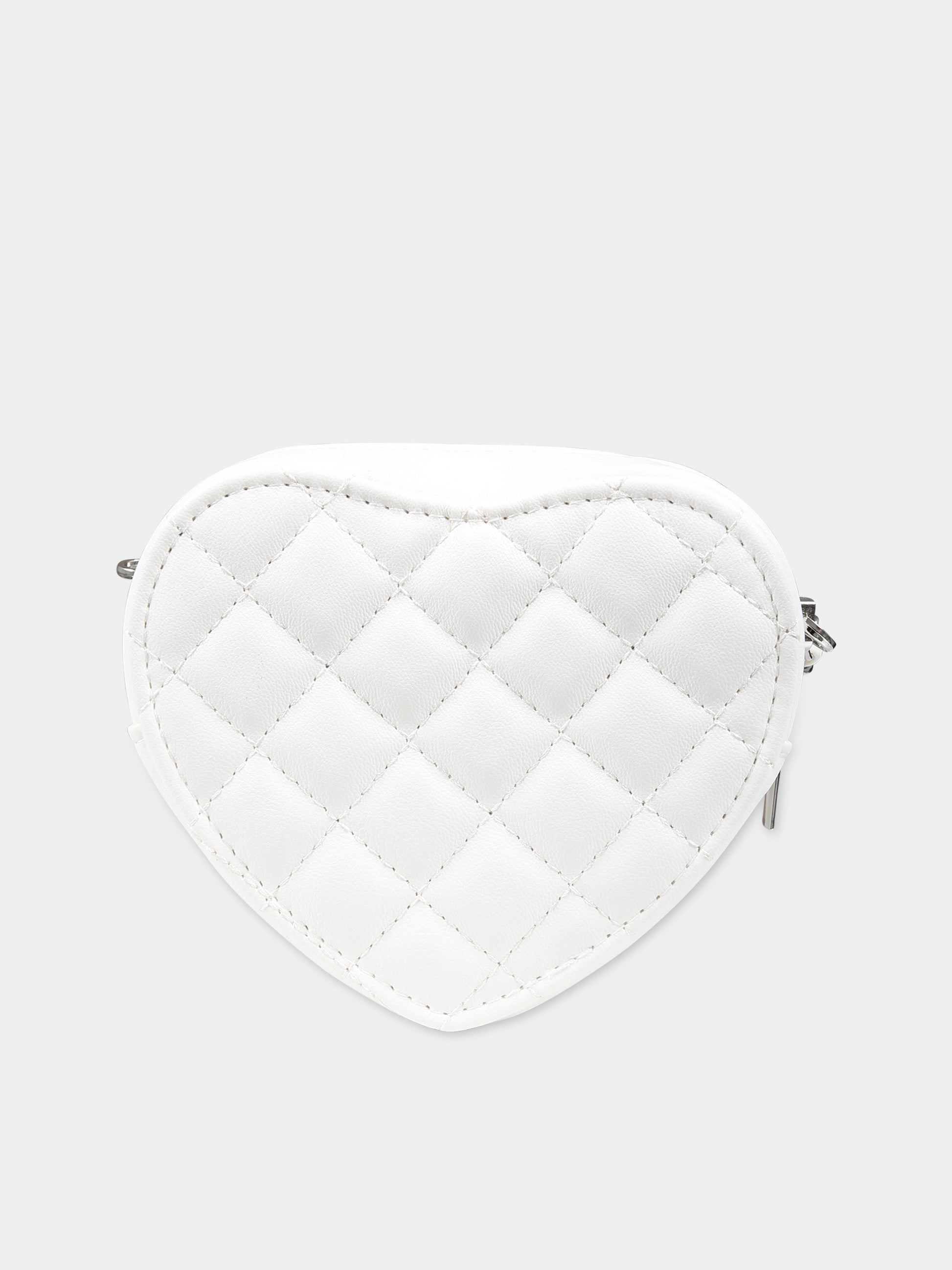 Borsa bianca per bambina a forma di cuore,Monnalisa,79C008 3068 0001