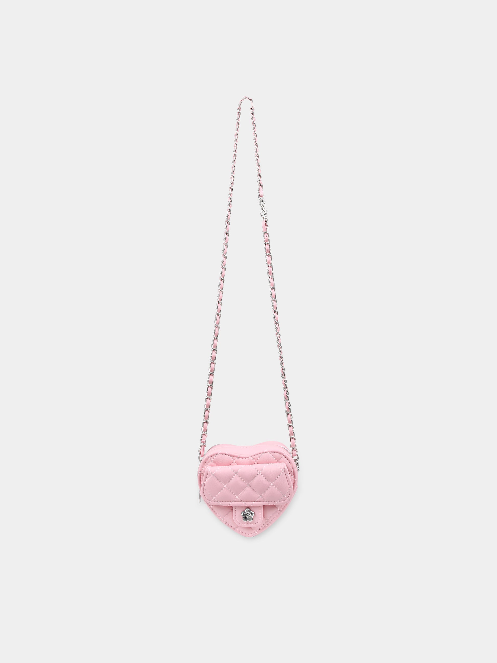 Borsa rosa per bambina a forma di cuore,Monnalisa,79C008 3068 0092