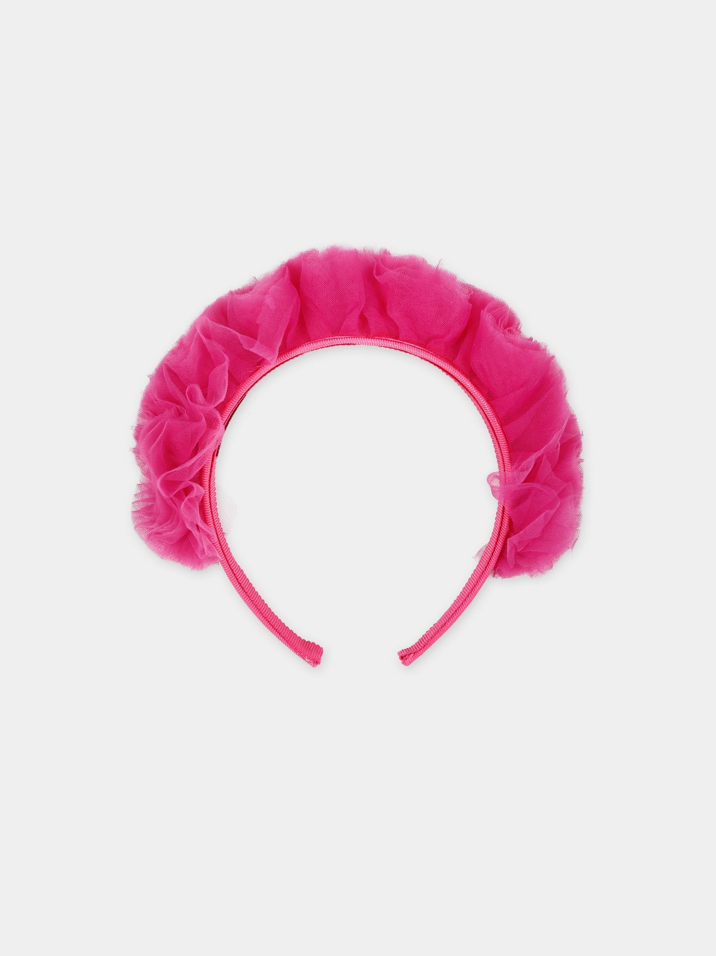 Cerchietto fucsia per bambina con tulle,Monnalisa,17C006 3071 0097