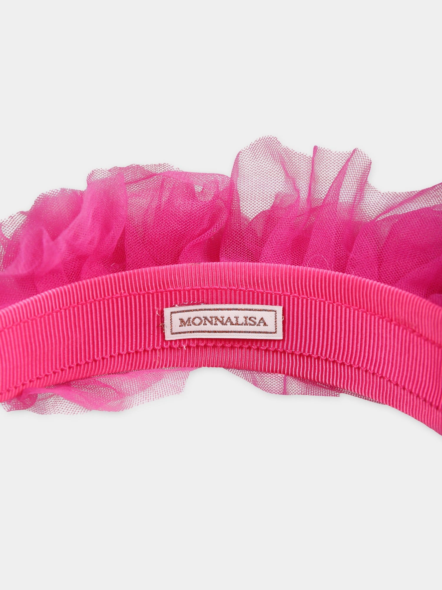 Cerchietto fucsia per bambina con tulle,Monnalisa,17C006 3071 0097