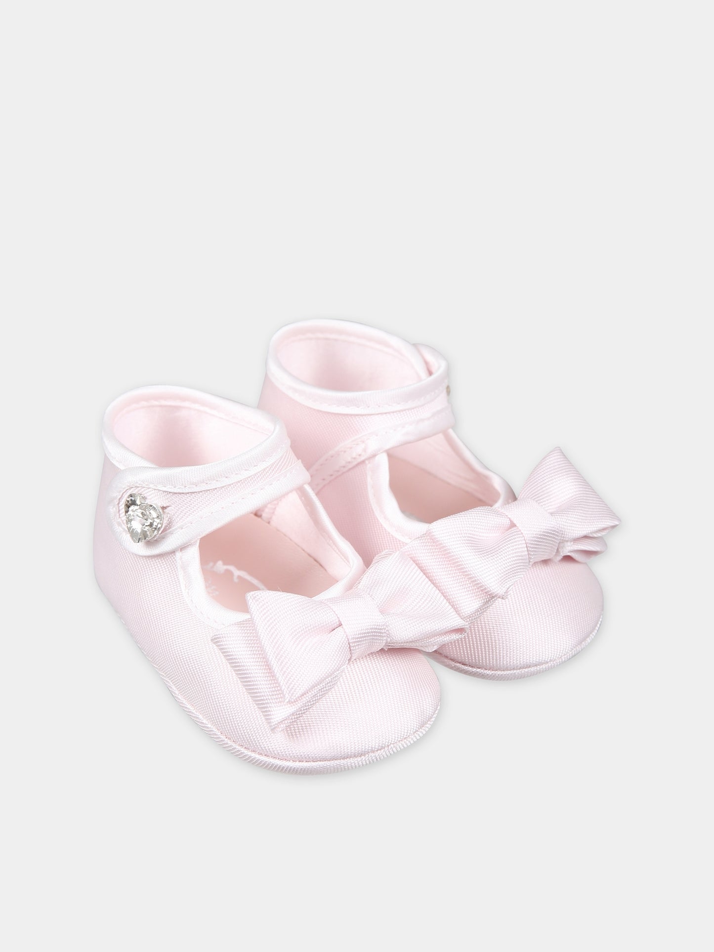 Ballerine rosa per neonata con fiocco,Monnalisa,73C000 3302 0091