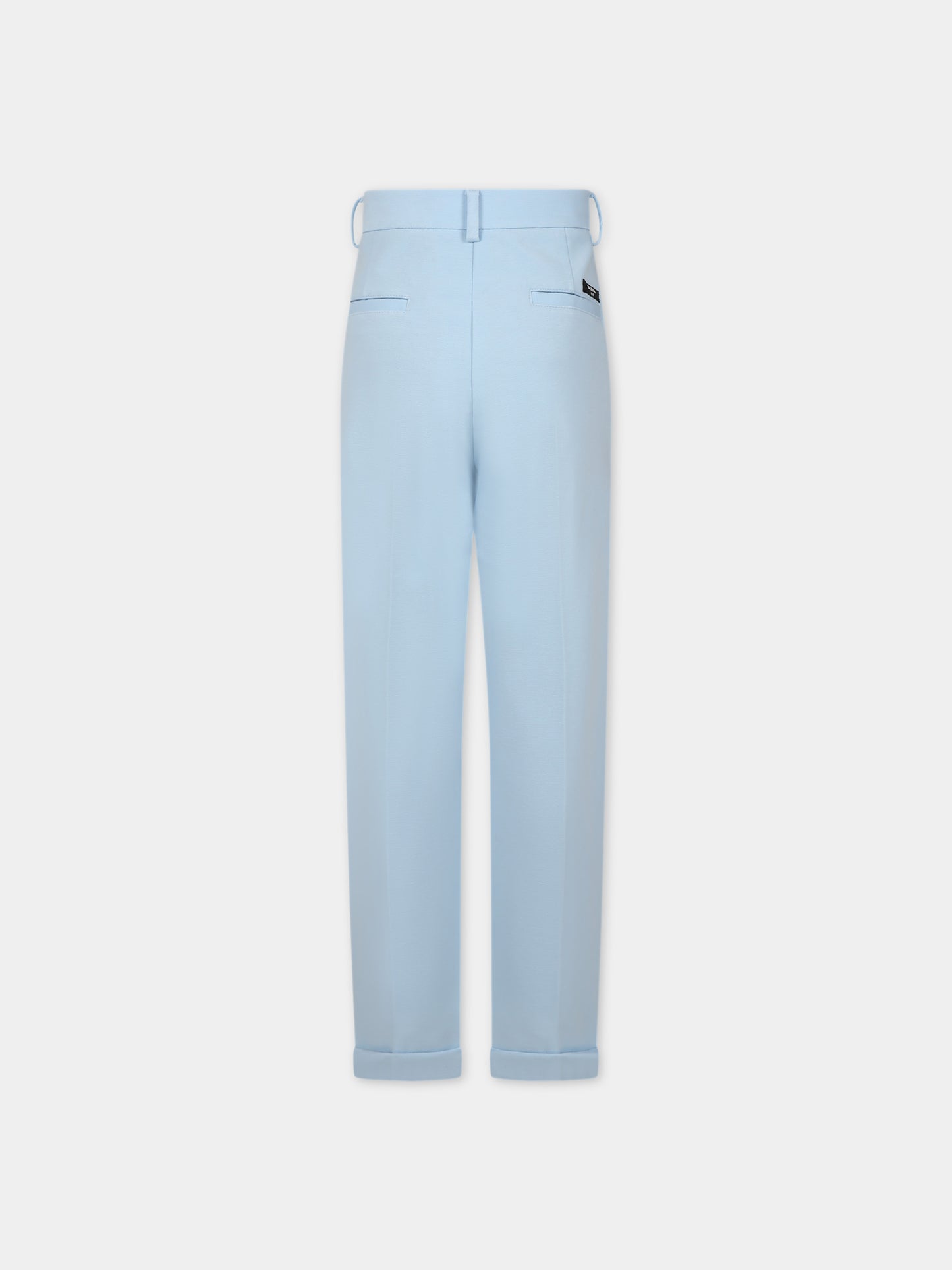 Pantaloni celesti per bambino,Balmain Kids,BU6R80 J0371 684