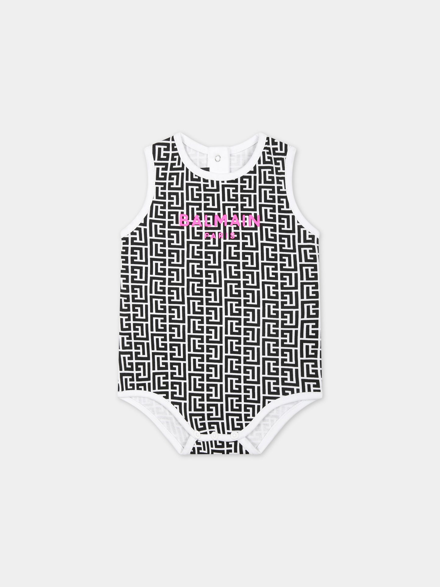 Set tutina multicolor per neonata con logo,Balmain Kids,BUB56A Z1866 930FU