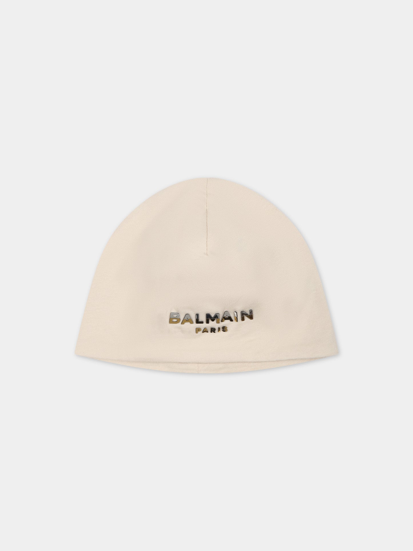 Set tutina beige per neonati con logo,Balmain Kids,BUB54A Z0057 100BG