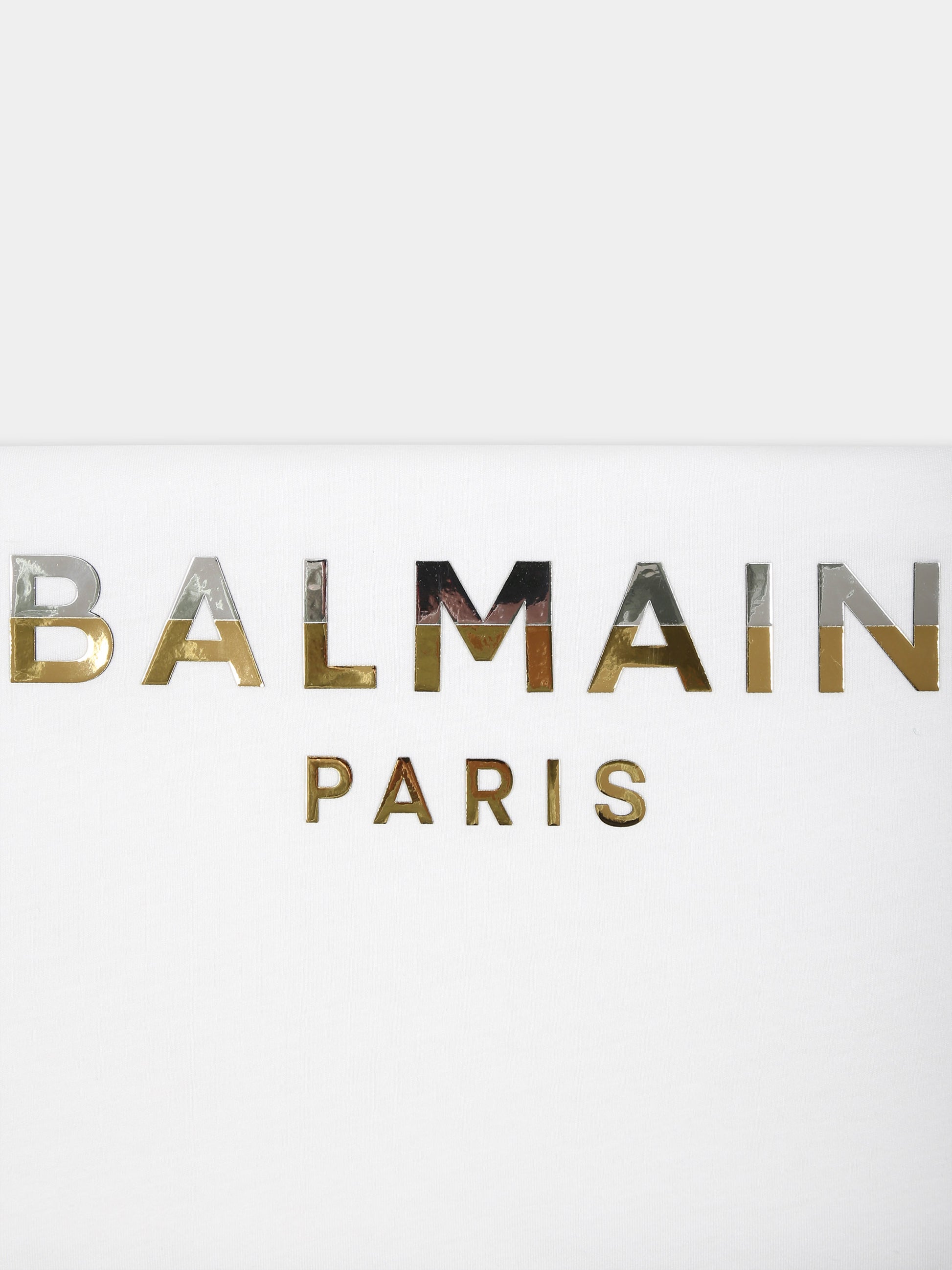 Coperta bianca per neonati con logo,Balmain Kids,BU0520 Z0057 100BG