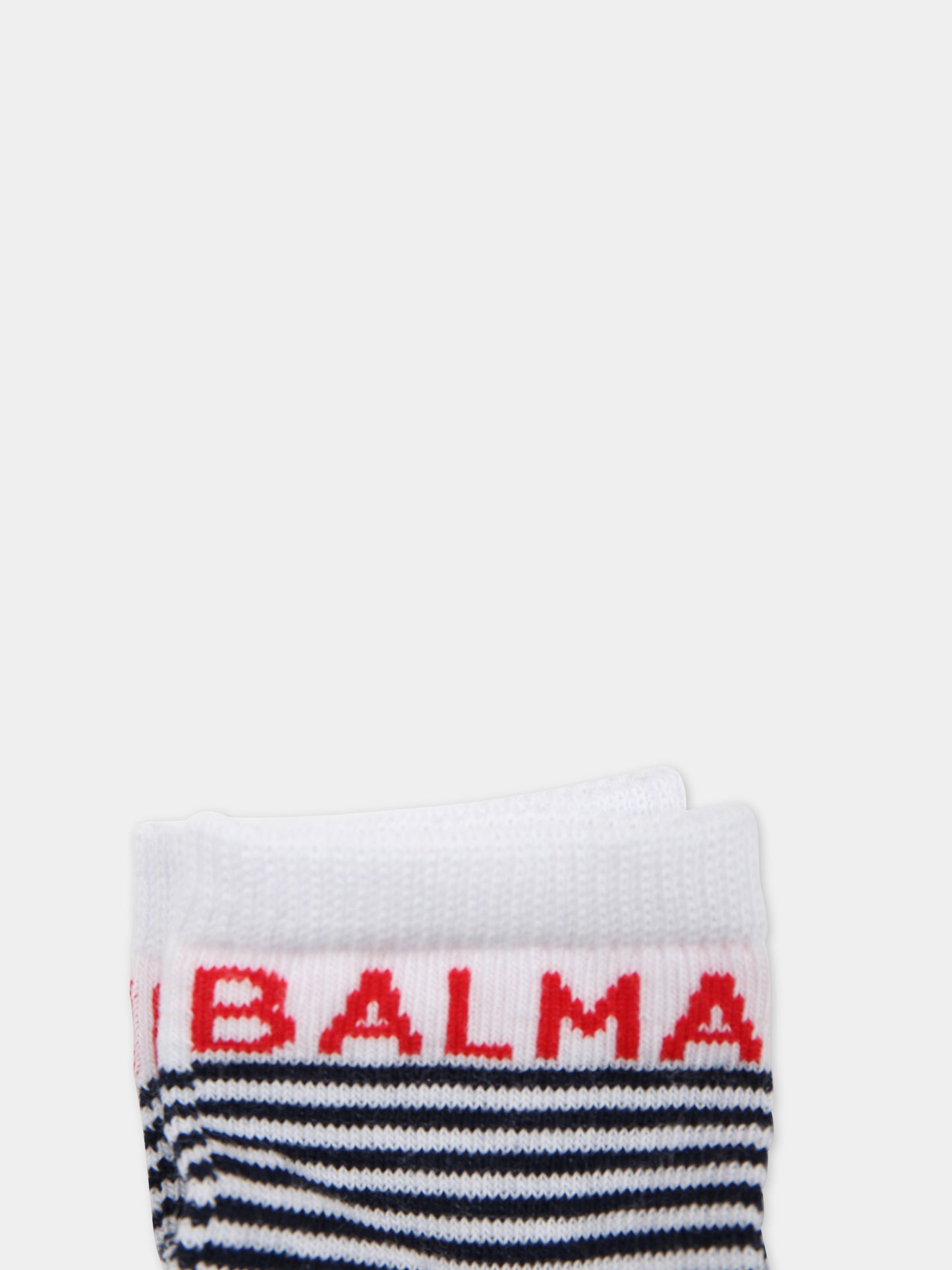 Calze multicolor per neonati con logo,Balmain Kids,BU0510 Z0553 100BL