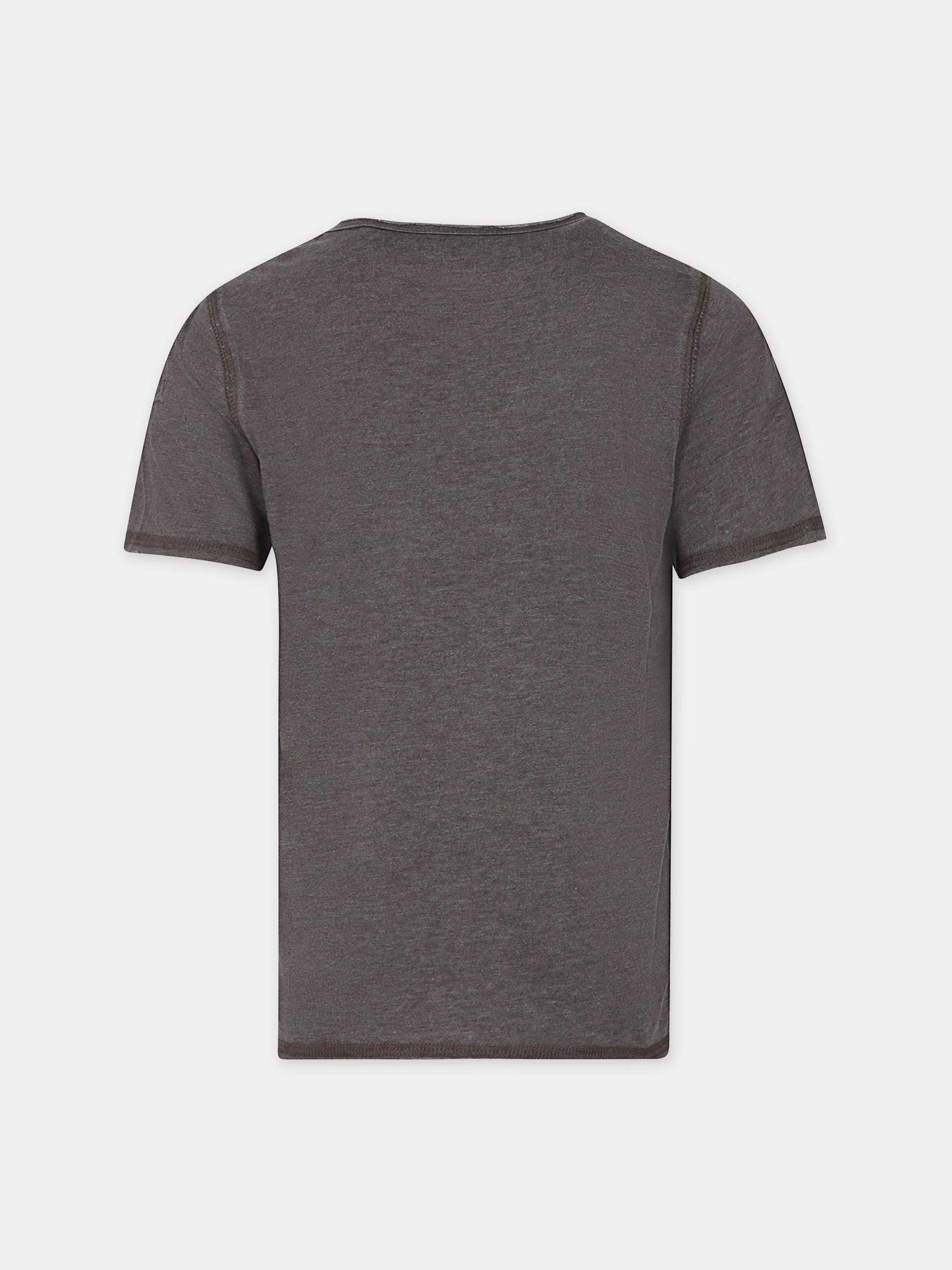 T-shirt verde per bambino con stampa,Zadig & Voltaire Kids,X60095 658