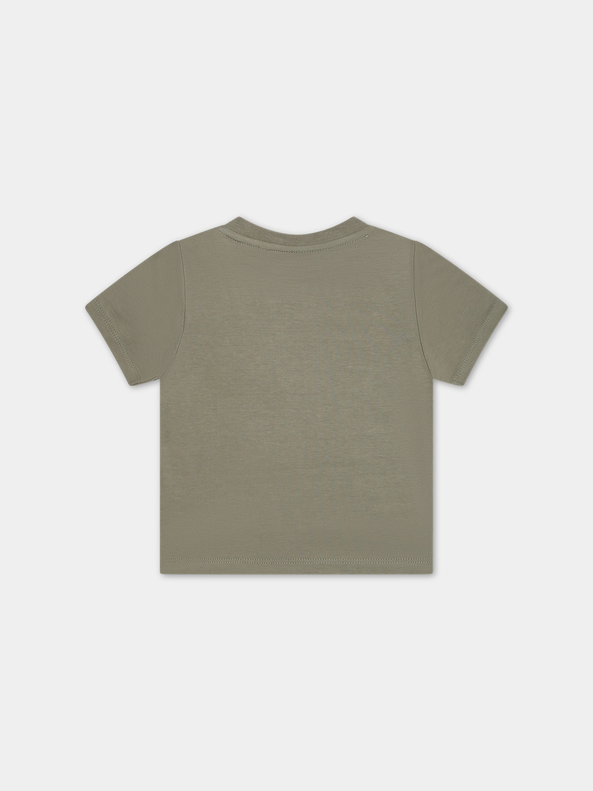 T-shirt verde per neonato con logo,Timberland,T60171 724