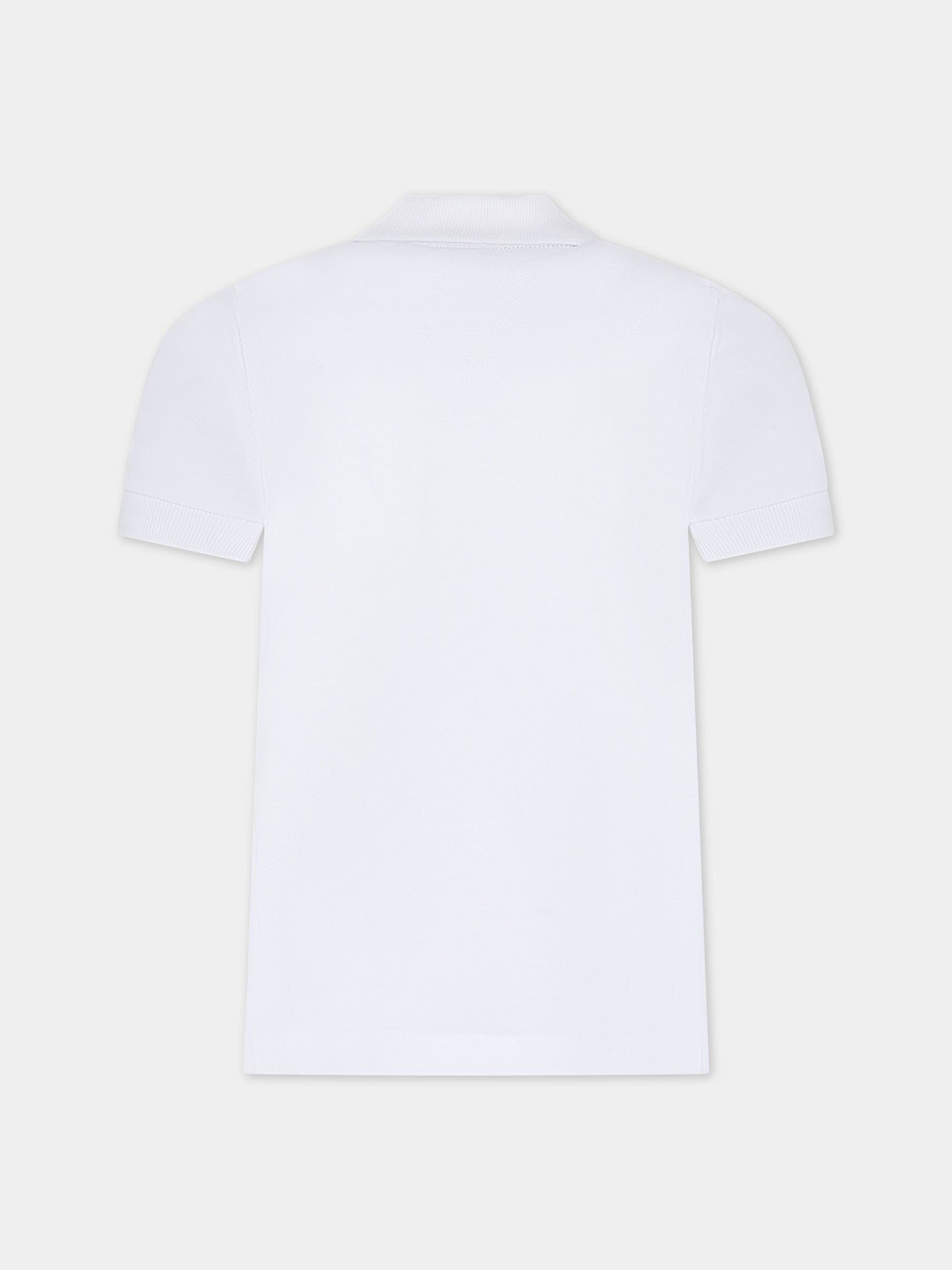 Polo bianca per bambino con logo,Timberland,T60061 10P