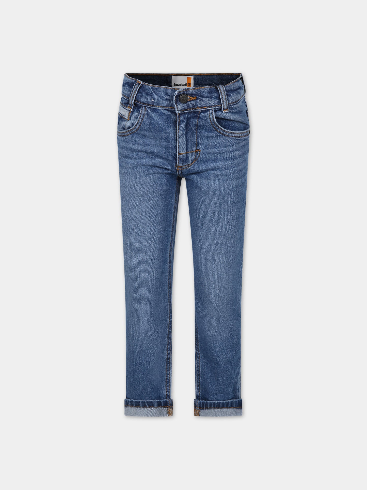 Jeans in denim per bambino con logo,Timberland,T60056 Z25