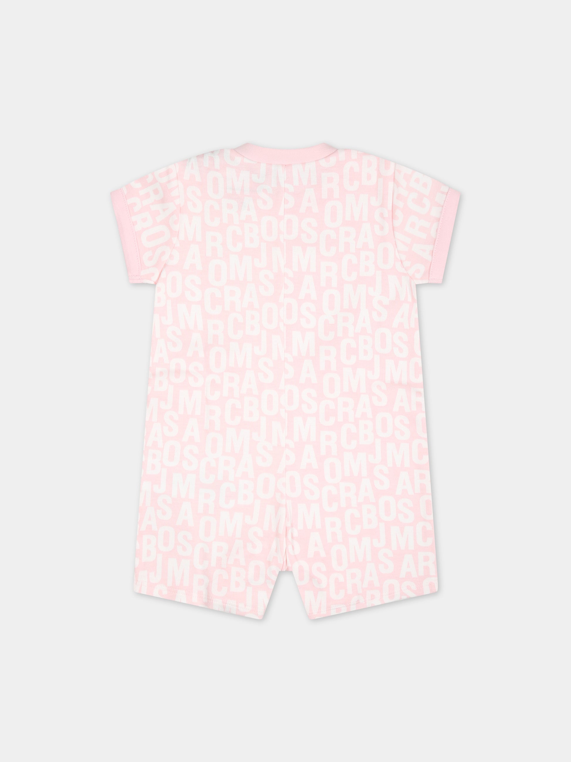 Pagliaccetto rosa per neonata con logo,Little Marc Jacobs,W60148 475