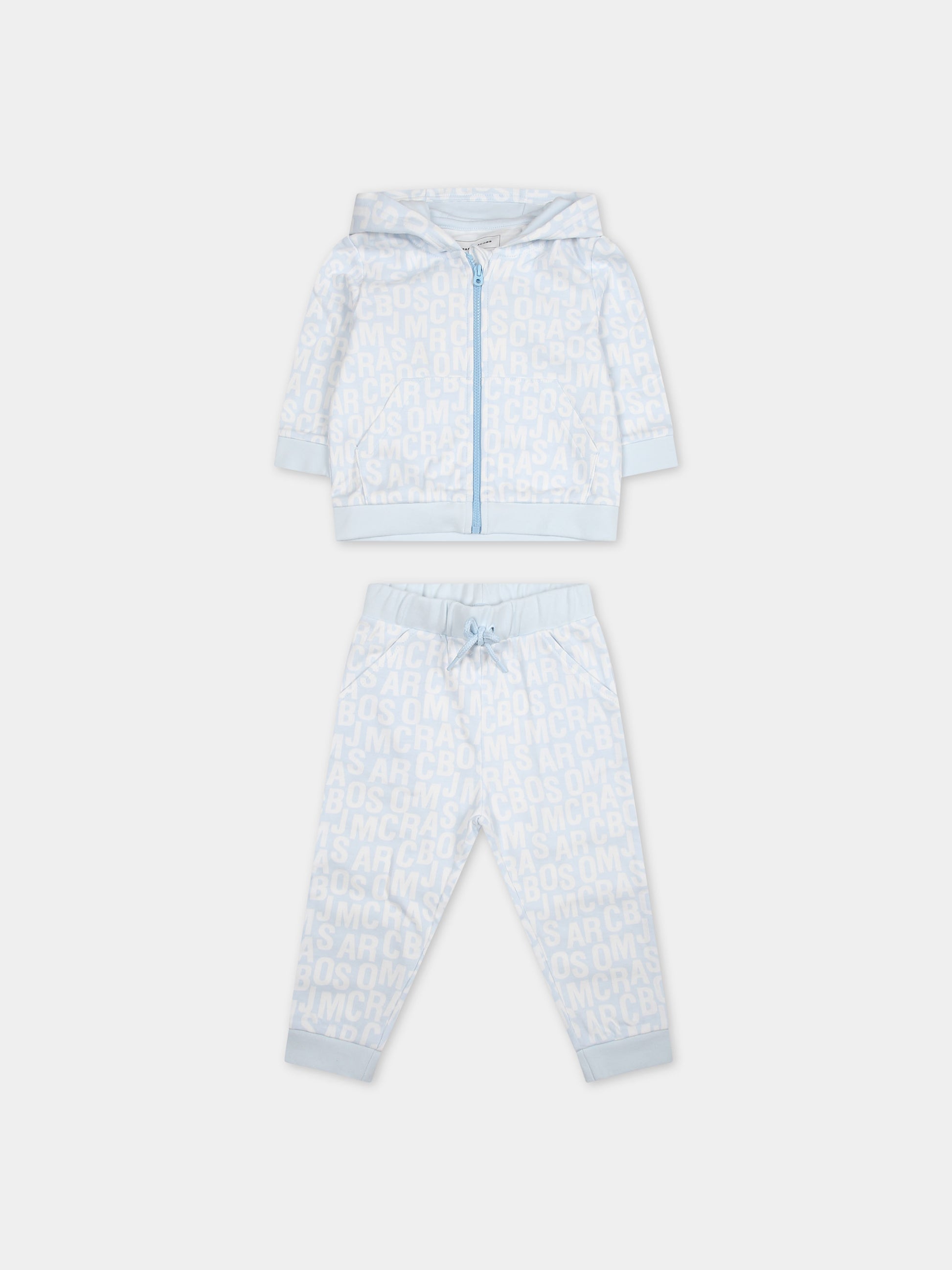 Completo celeste per neonato con logo,Marc Jacobs,W60151 791