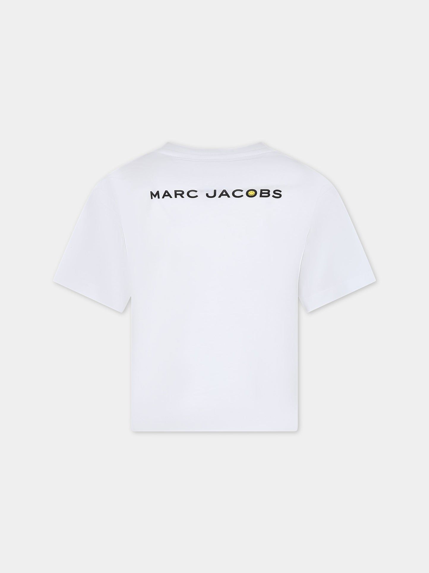 T-shirt bianca per bambino con smile e logo,Marc Jacobs,W60040 10P