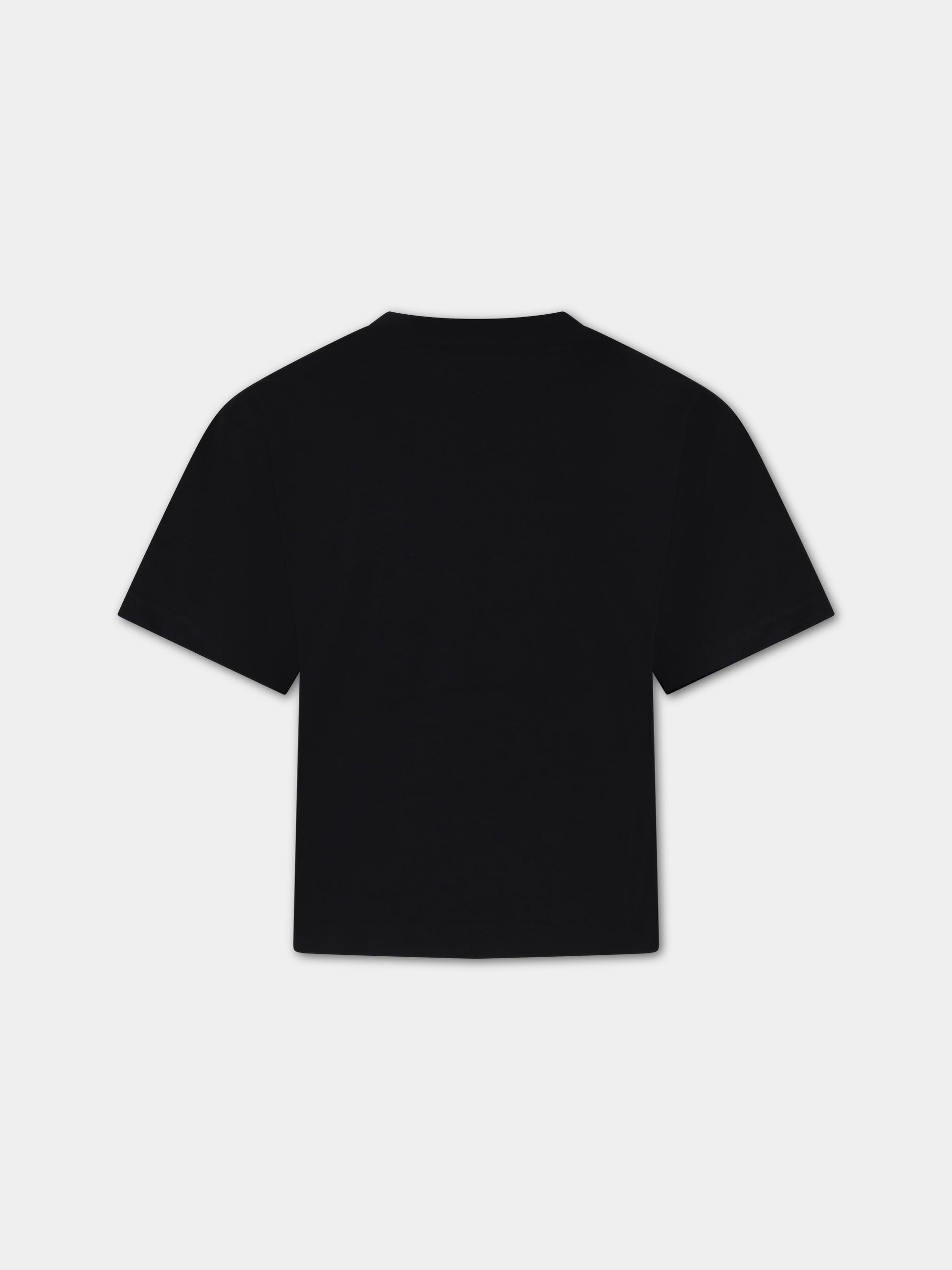 T-shirt nera per bambini con logo,Little Marc Jacobs,W60212 09B