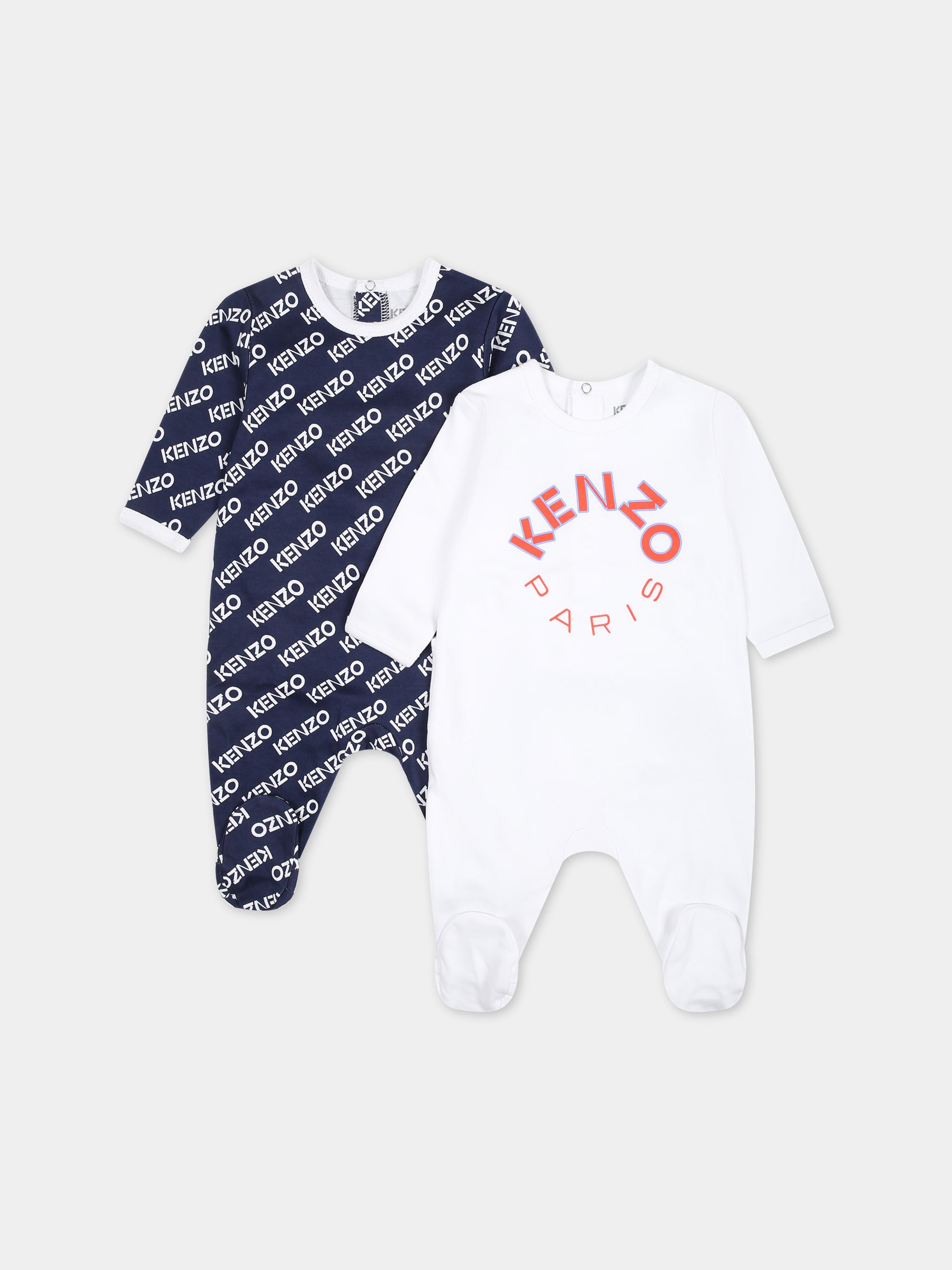 Set di tutine multicolor per neonato con logo,Kenzo Kids,K60378 10P
