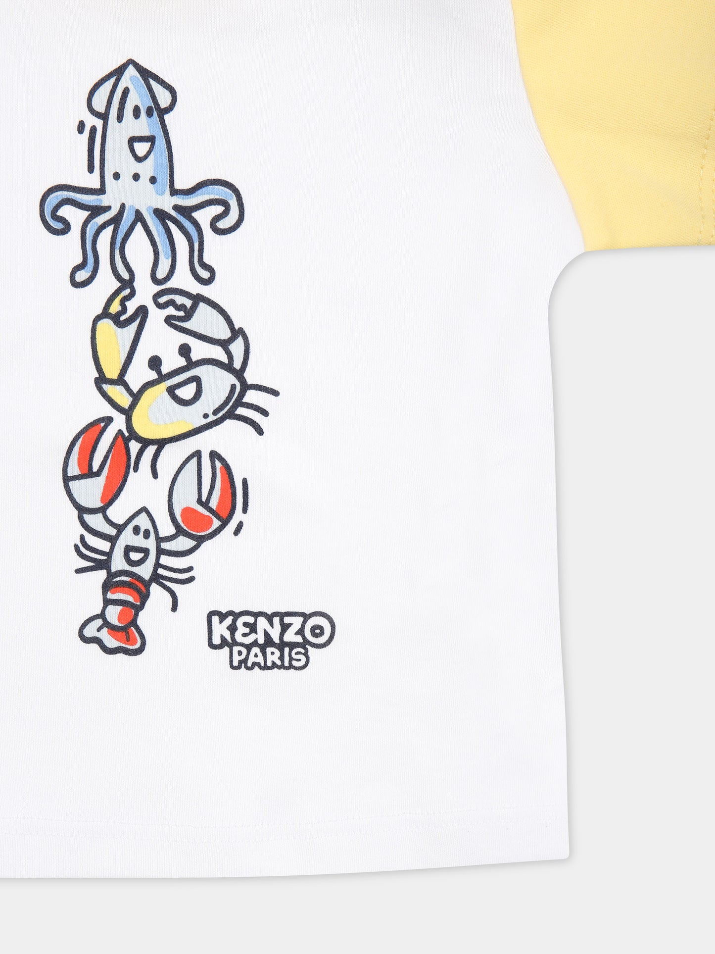 Completo sportivo per neonato con stampa e logo,Kenzo Kids,K60064 10P