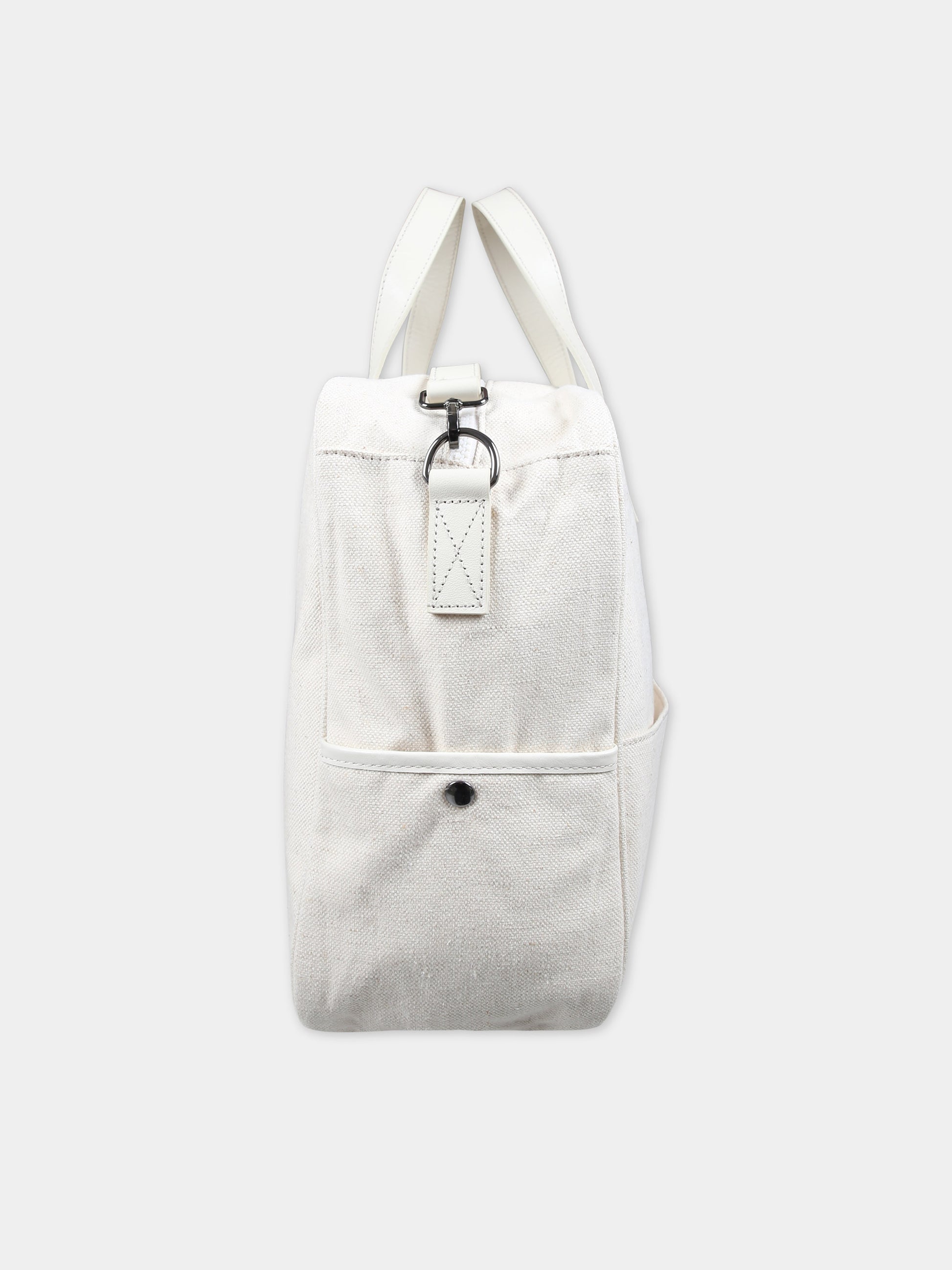 Borsa mamma beige per neonati con logo ed elefante,Kenzo Kids,K60019 Z40