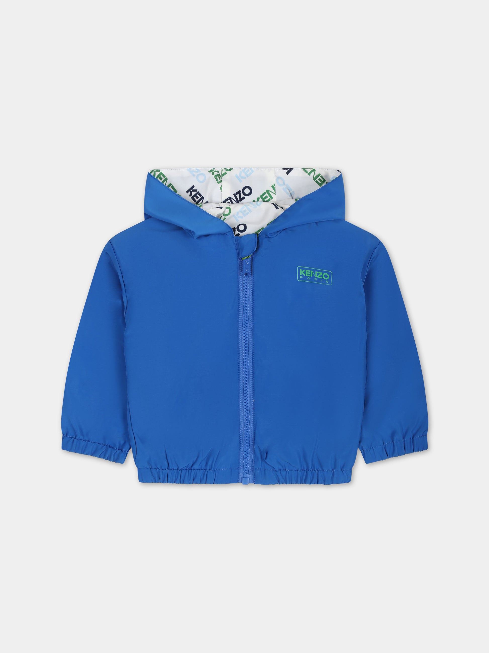 Giacca a vento reversibile per neonato con logo,Kenzo Kids,K60171 878