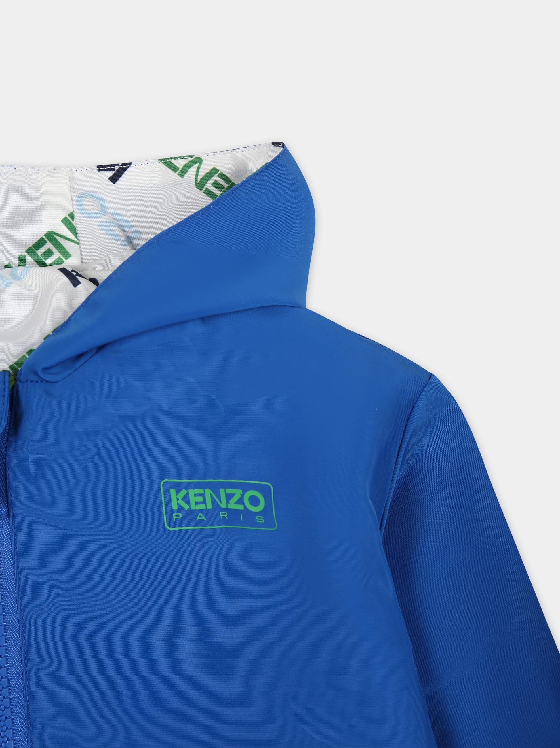 Giacca a vento reversibile per neonato con logo,Kenzo Kids,K60171 878