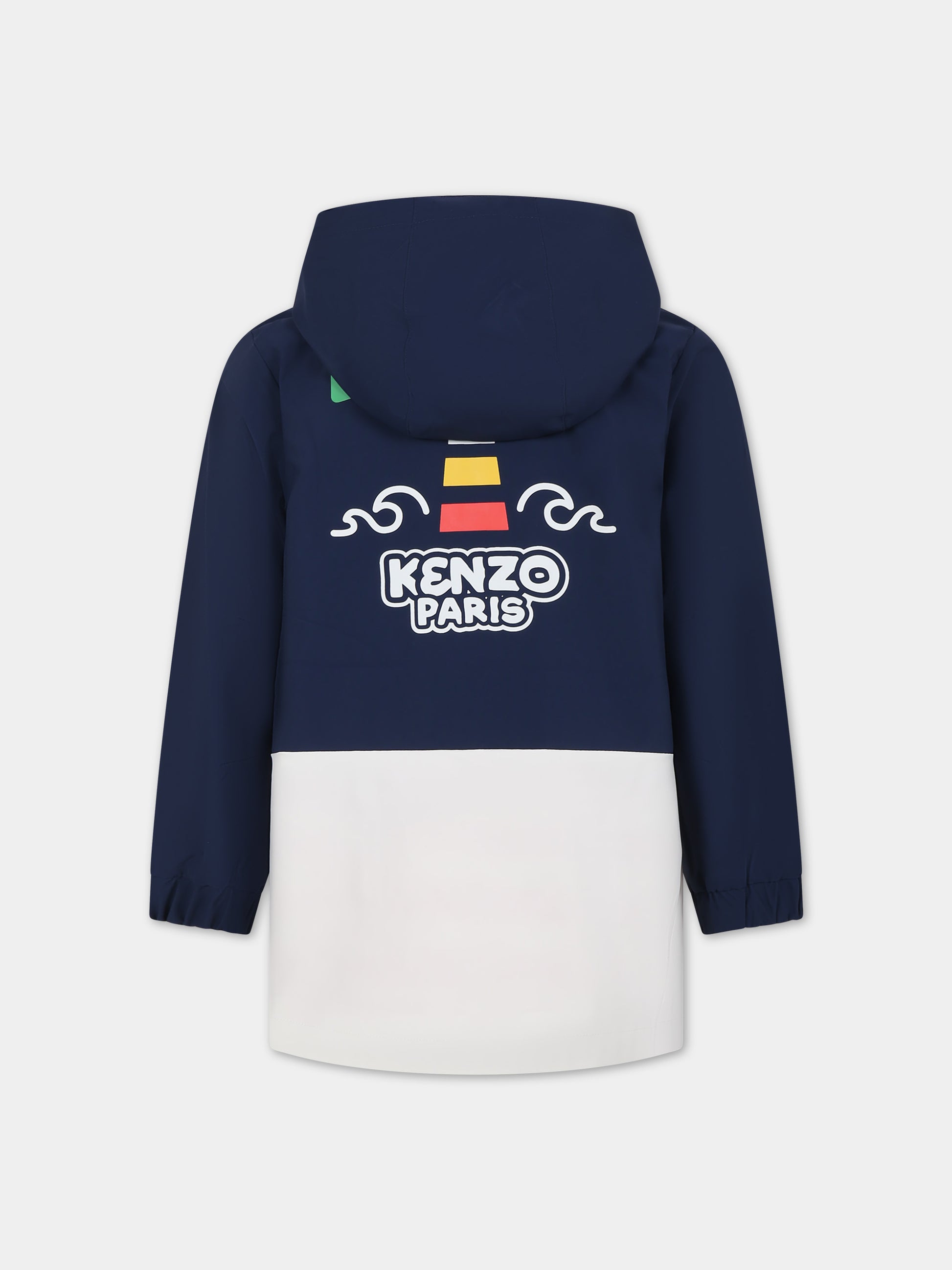 Giacca a vento multicolor per bambino con logo,Kenzo Kids,K60291 84A