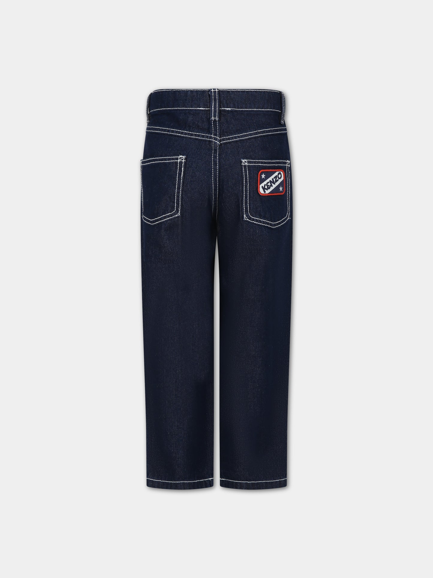 Denim jeans for boy with logo,Kenzo Kids,K60369 Z35