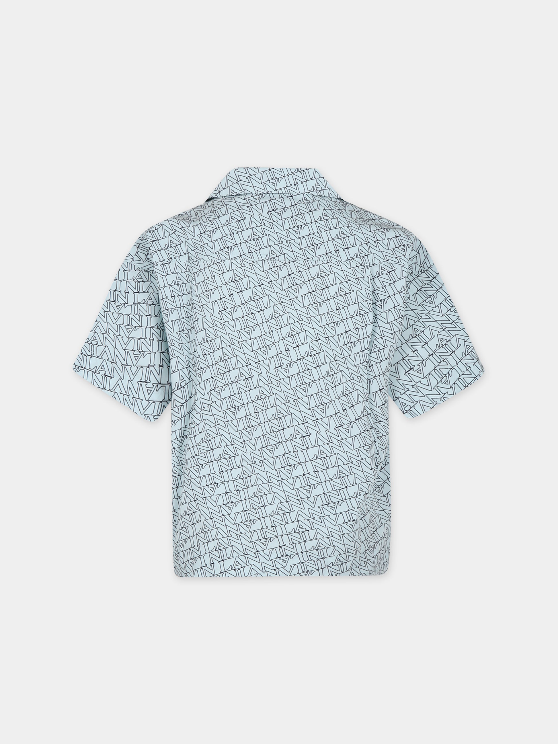 Camicia celeste per bambino logata,Lanvin Petite,N30063 73B