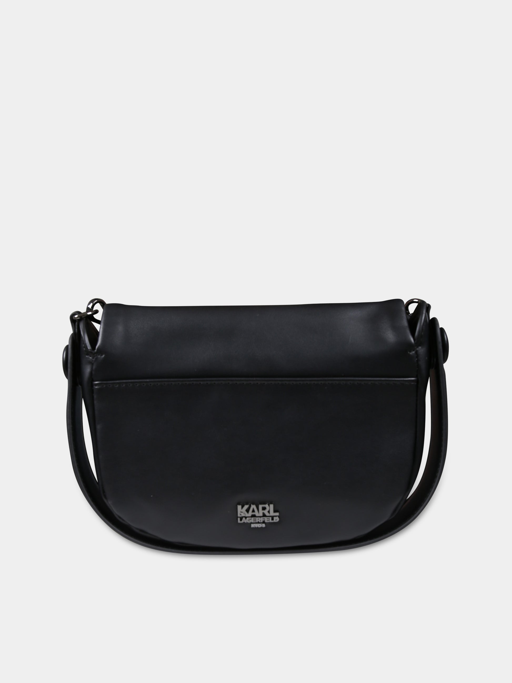 Borsa nera per bambina con Karl e Choupette,Karl Lagerfeld Kids,Z30149 09B