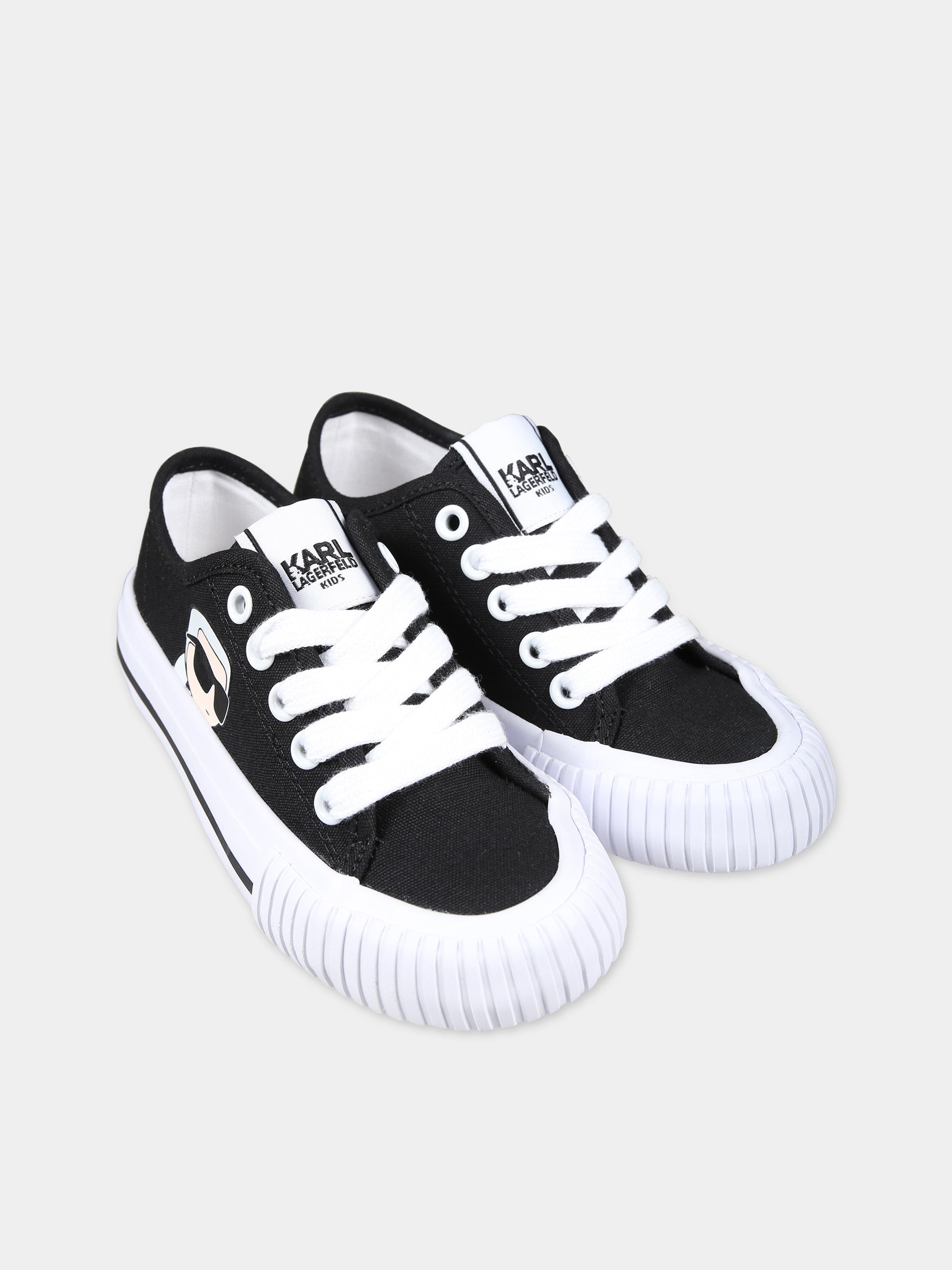 Sneakers nere per bambini con stampa Karl,Karl Lagerfeld Kids,Z30010 09B