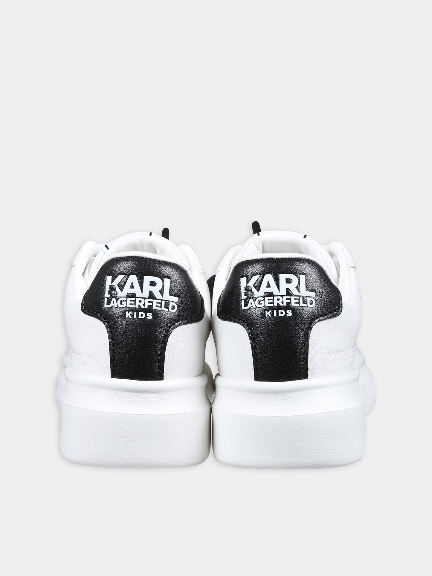 Sneakers bianche per bambini con logo,Karl Lagerfeld Kids,Z30009 10P