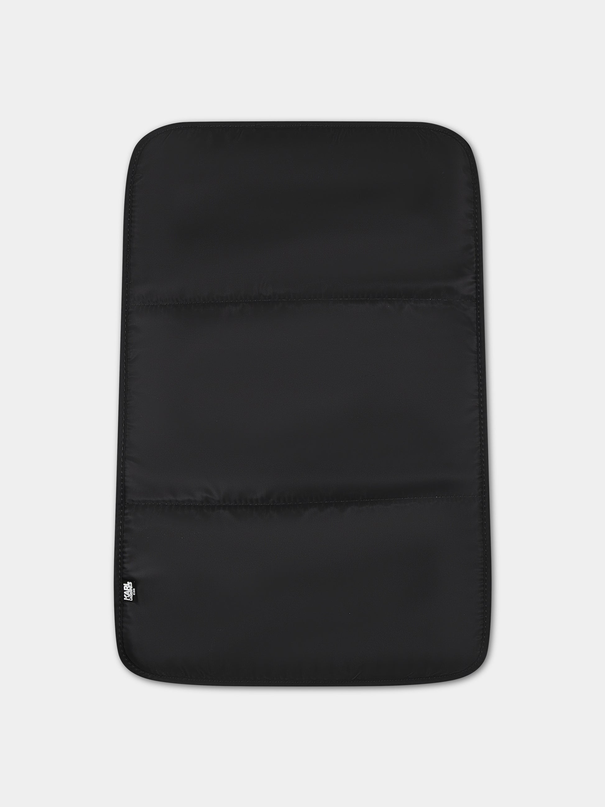 Borsa mamma nera per neonati con stampa Karl e Choupette,Karl Lagerfeld Kids,Z30167 09B