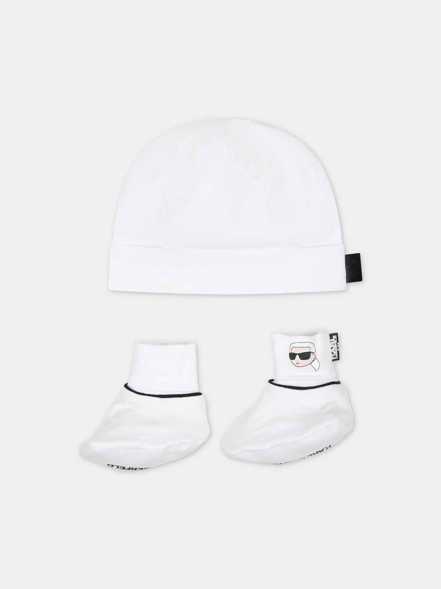 Set bianco per neonati con logo,Karl Lagerfeld Kids,Z30180 10P