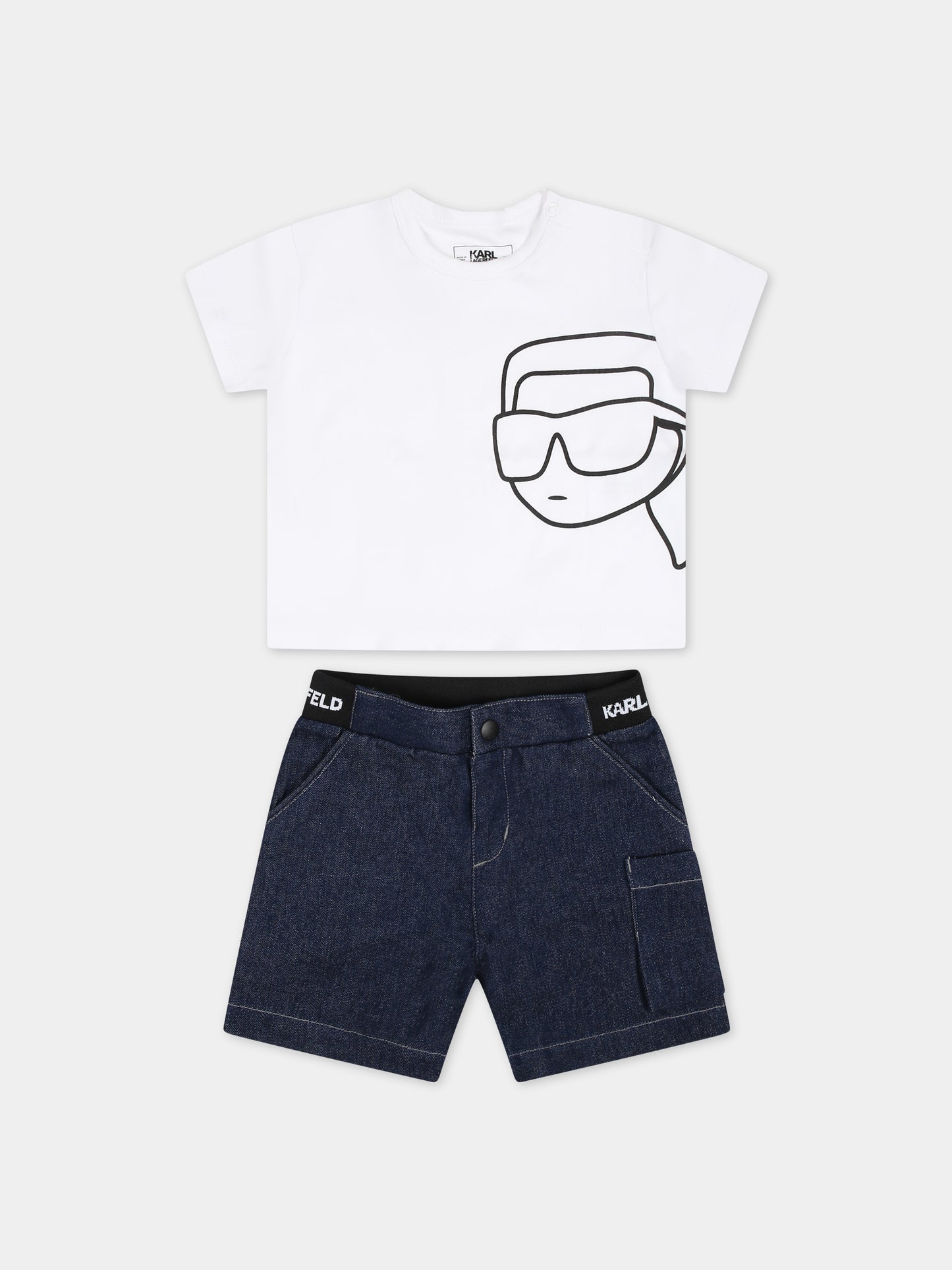 Completo multicolor per neonato con logo,Karl Lagerfeld Kids,Z30133 N48