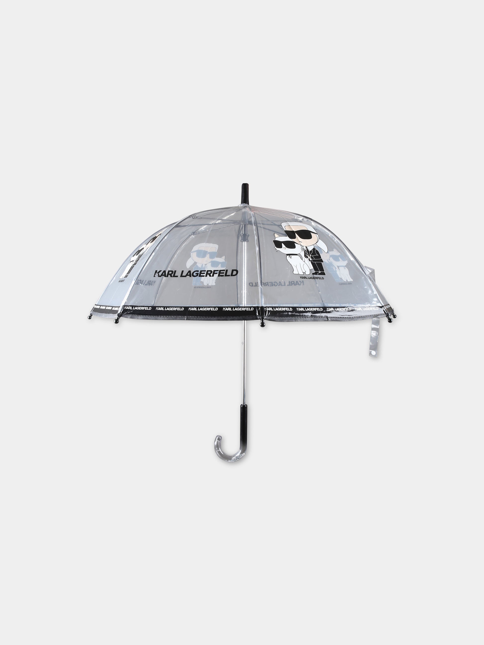 Ombrello trasparente per bambini con logo,Karl Lagerfeld Kids,Z30145 10P