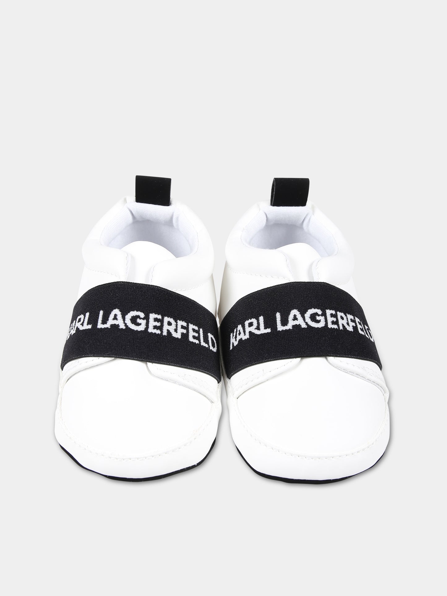 Sneakers bianche per neonati con logo,Karl Lagerfeld Kids,Z30019 10P