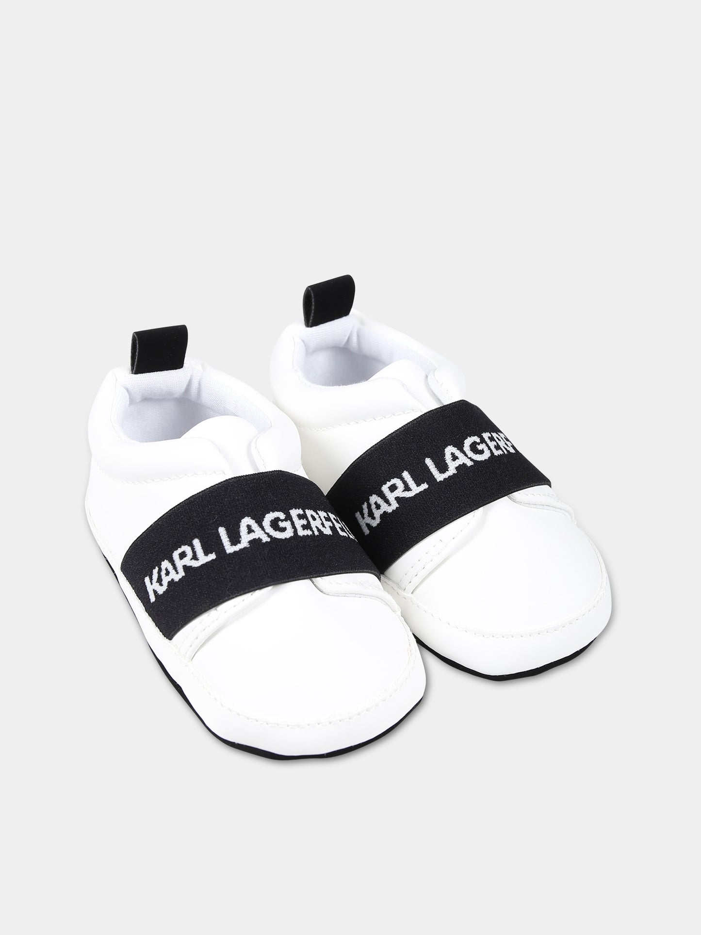 Sneakers bianche per neonati con logo,Karl Lagerfeld Kids,Z30019 10P