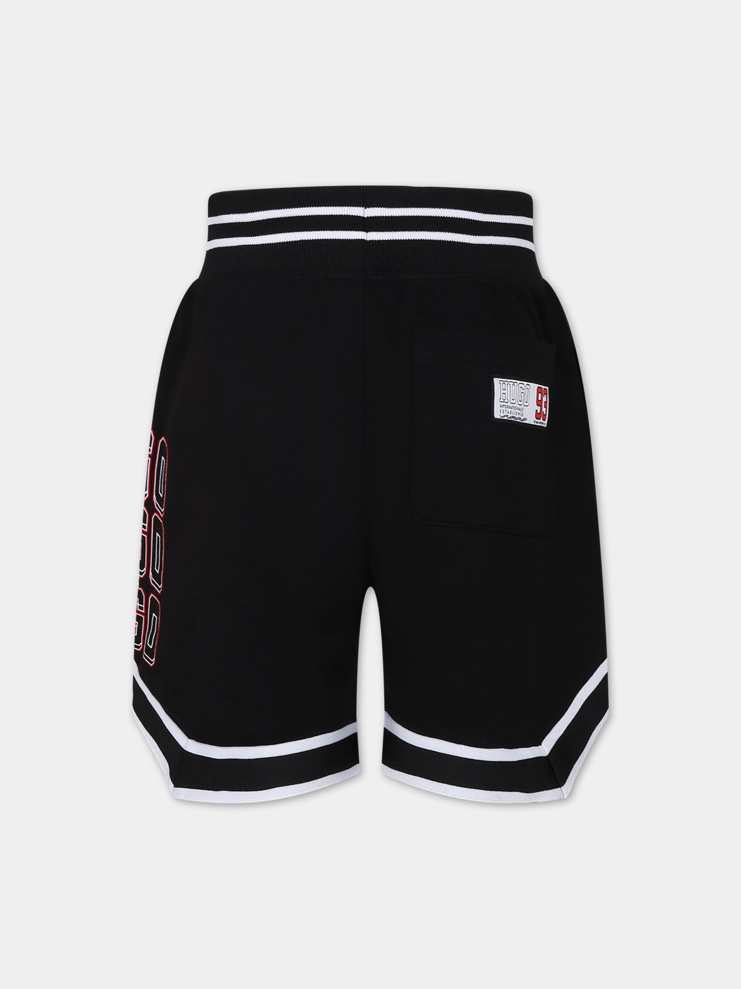 Shorts multicolor per bambino con logo,Hugo,G00038 M10