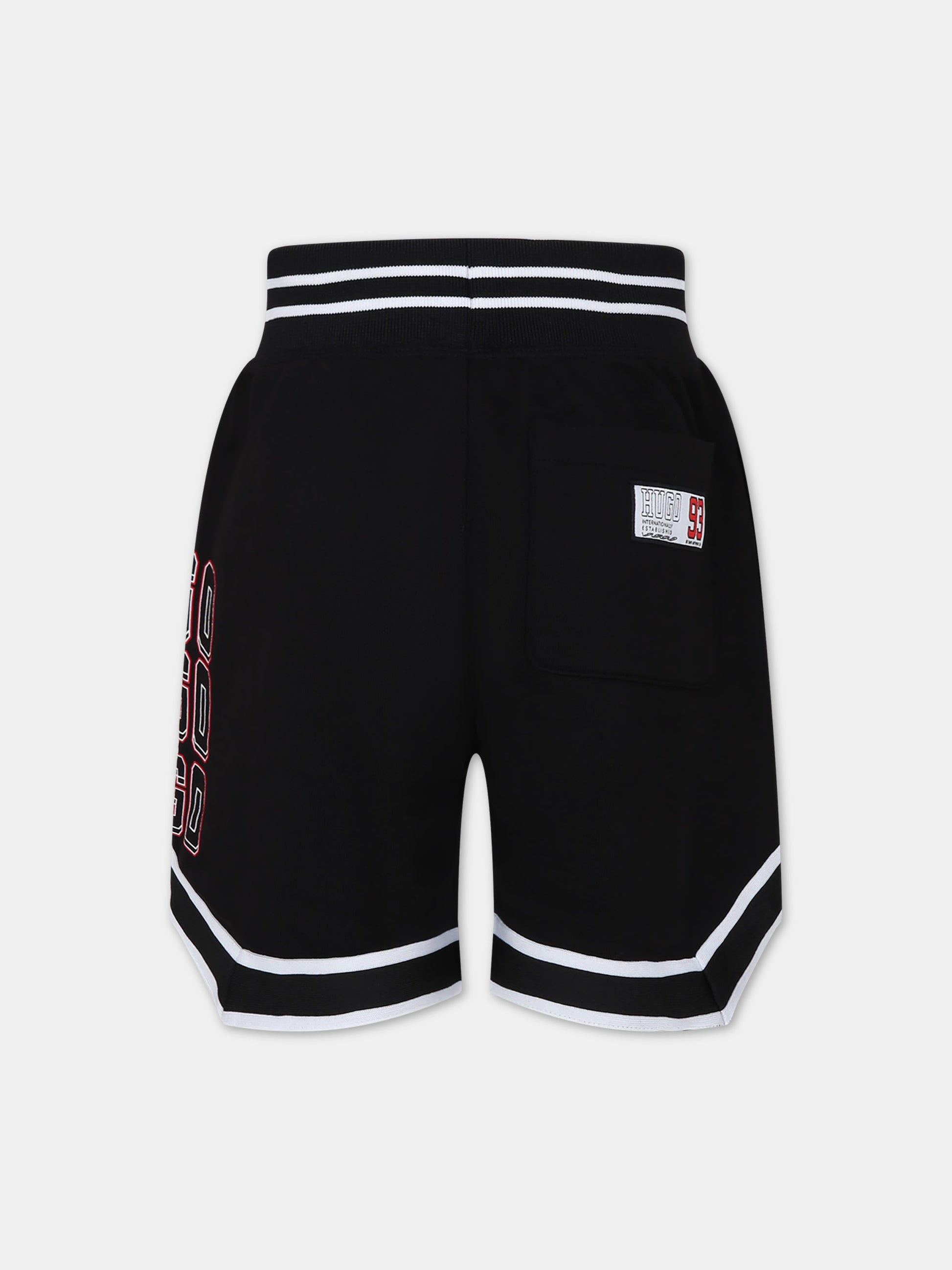 Shorts multicolor per bambino con logo,Hugo,G00038 M10