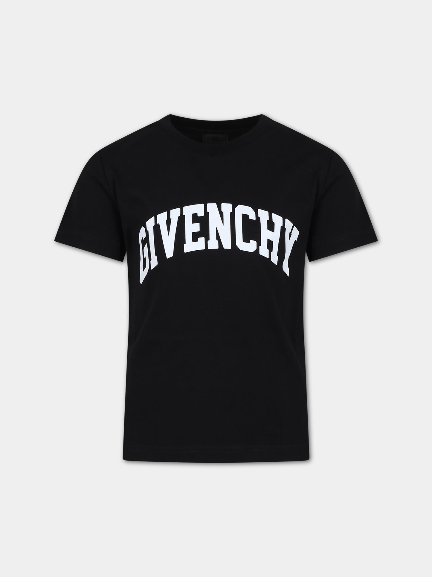 T-shirt nera per bambino con logo,Givenchy Kids,H30160 09B