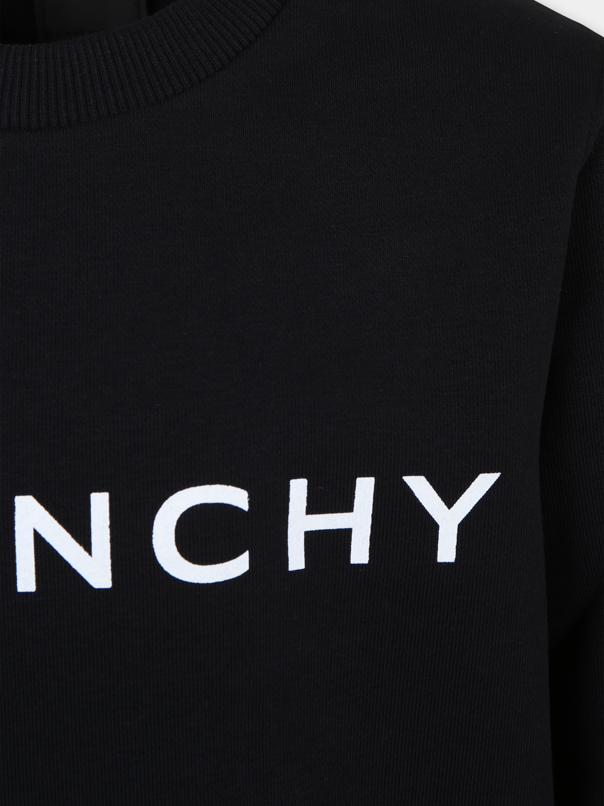 Felpa nera per bambino con logo,Givenchy Kids,H30147 09B