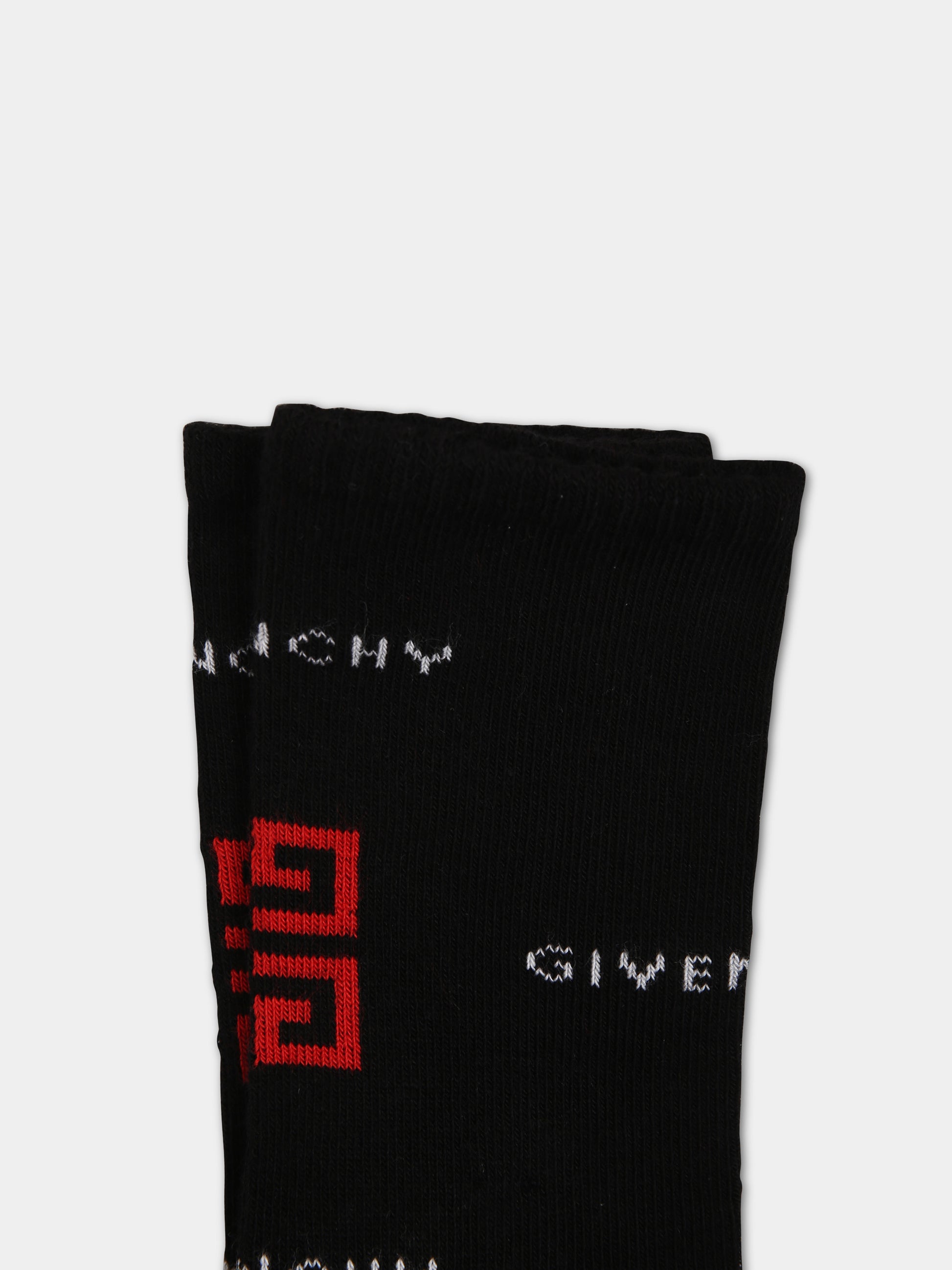 Calze nere per bambino con logo,Givenchy Kids,H30112 09B