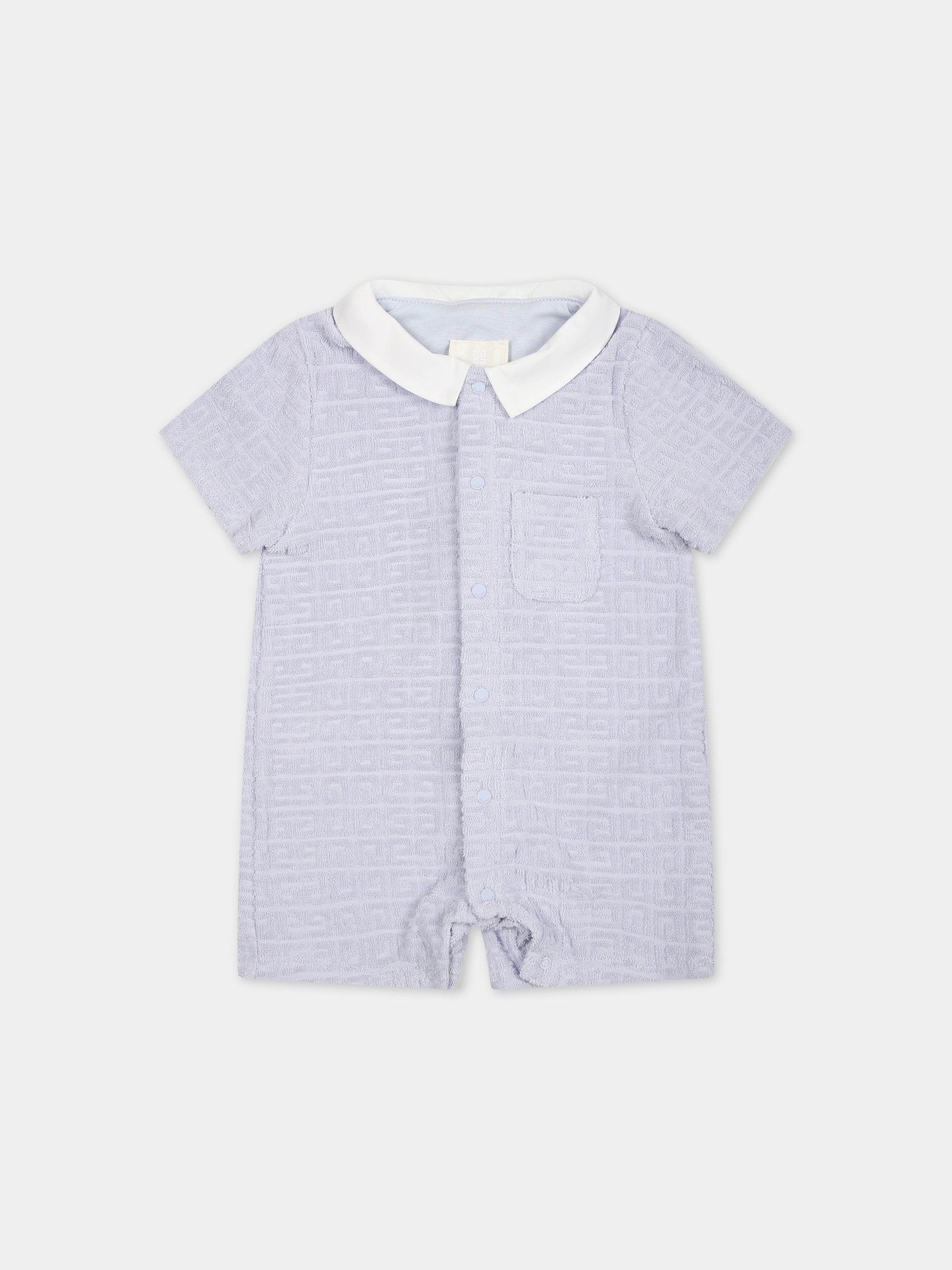 Pagliaccetto celeste per neonato con logo,Givenchy Kids,H30231 771