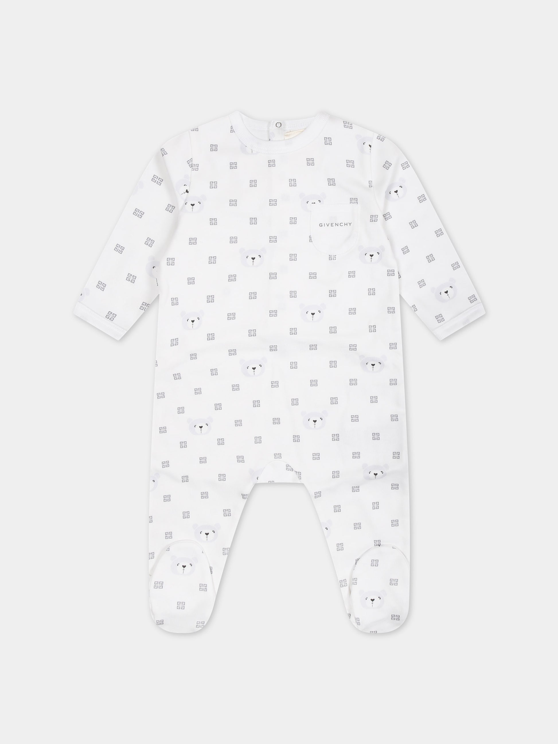 Set bianco per neonati con logo,Givenchy Kids,H30266 10P