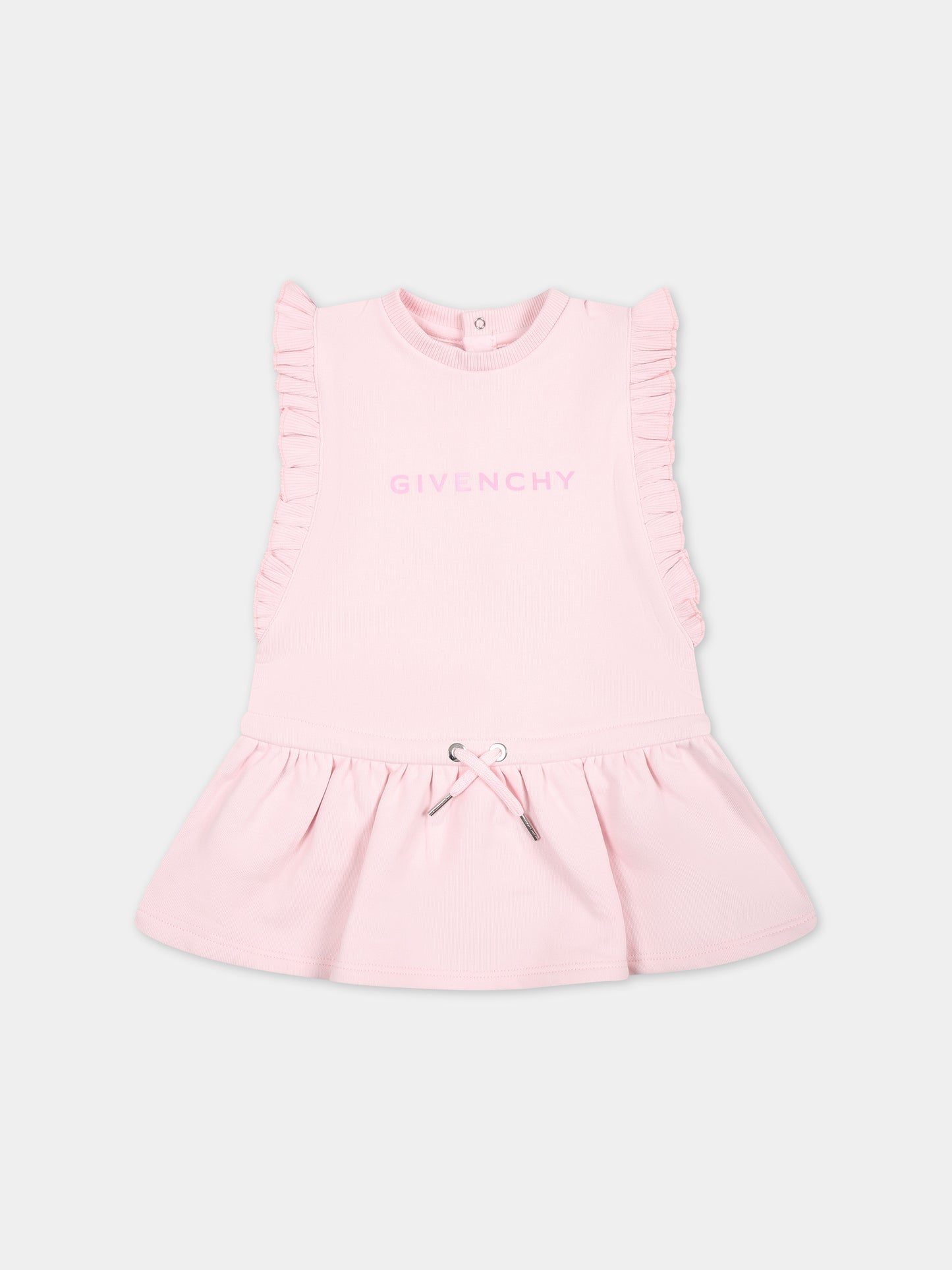 Vestito rosa per neonata con logo,Givenchy Kids,H30190 44Z