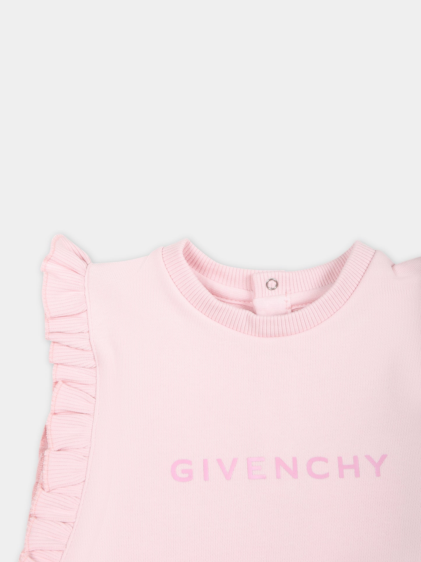 Vestito rosa per neonata con logo,Givenchy Kids,H30190 44Z