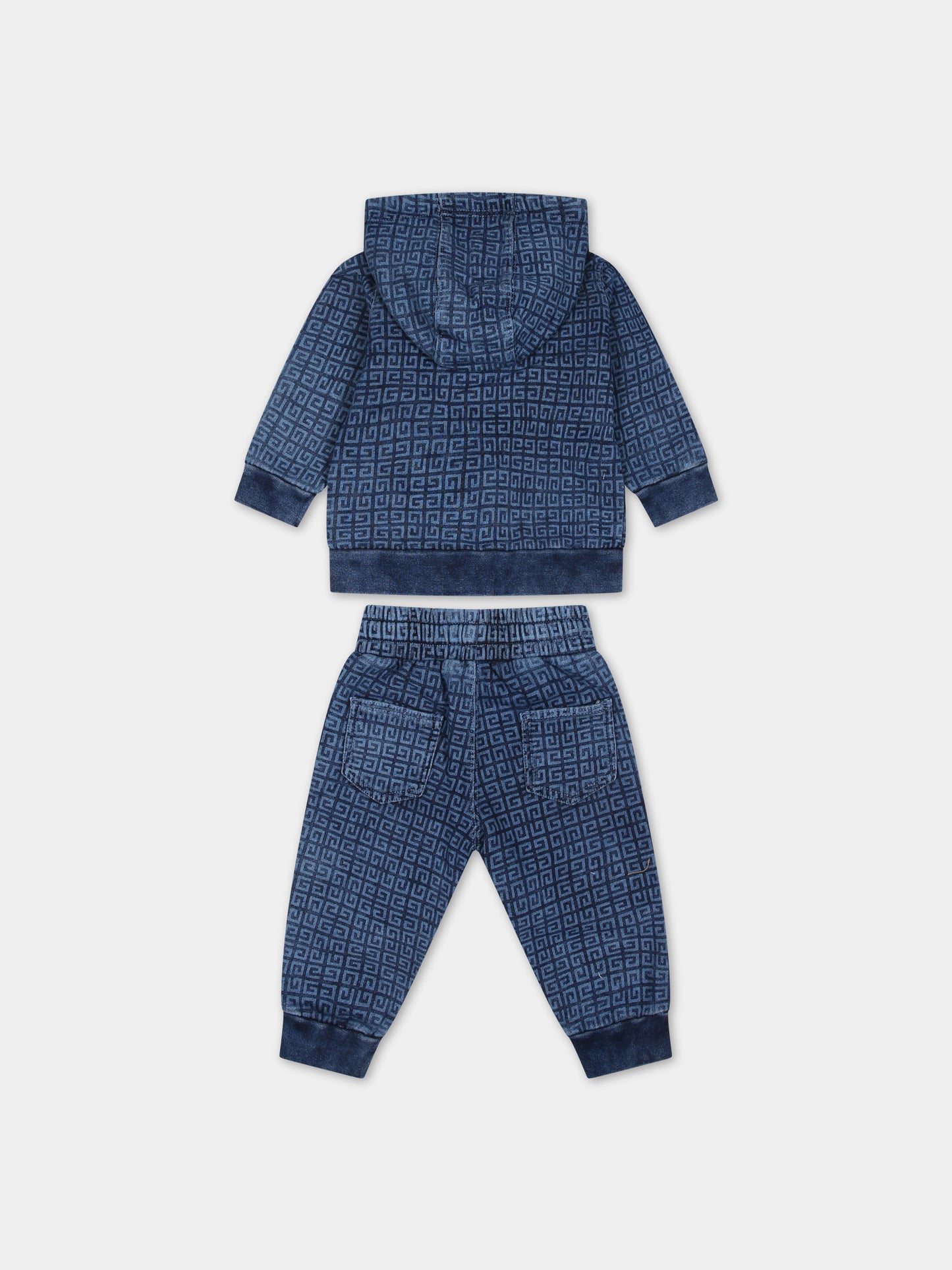 Completo blu per neonato con motivo 4G,Givenchy Kids,H30206 Z01