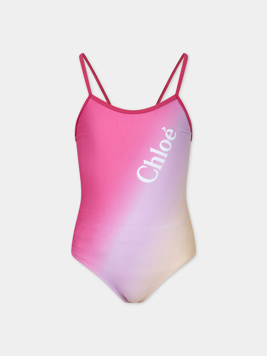 Costume intero multicolor per bambina,Chloé Kids,C20123 S05