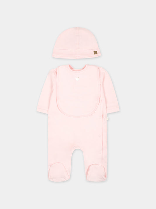 Set rosa per neonata con logo,Carrement Beau,Y30017 43B